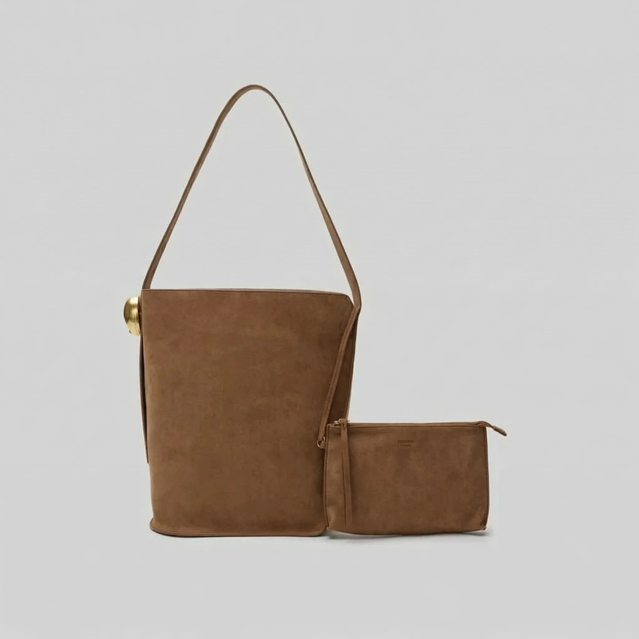 Suede Bucket Bag - Image 3