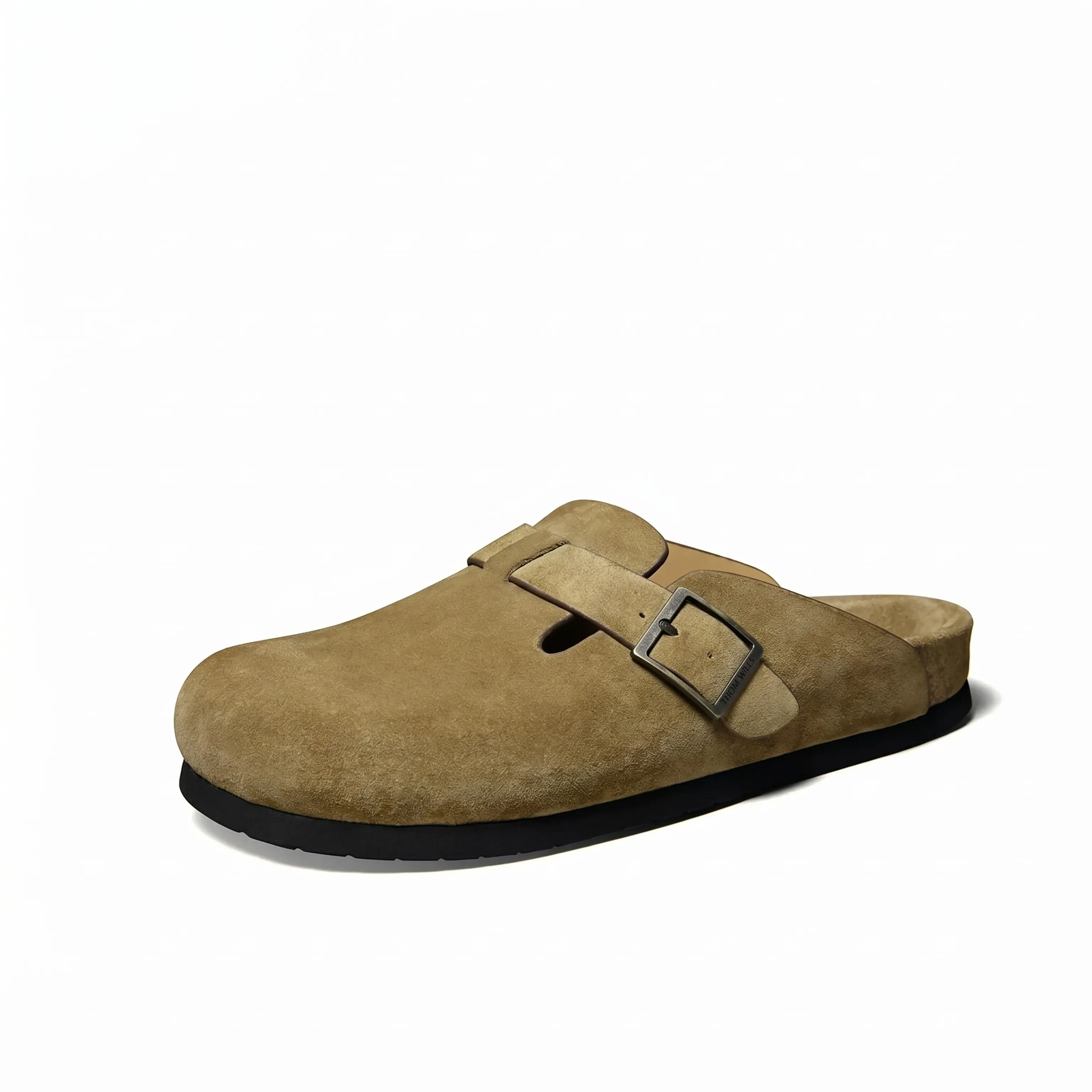 Suede Buckle Clogs - Image 4