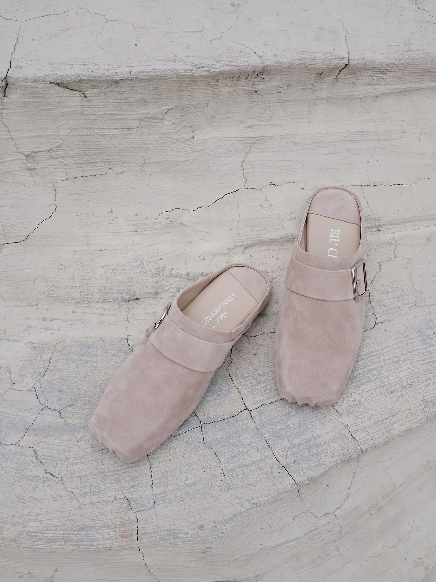 Suede Buckle Mules - Image 7
