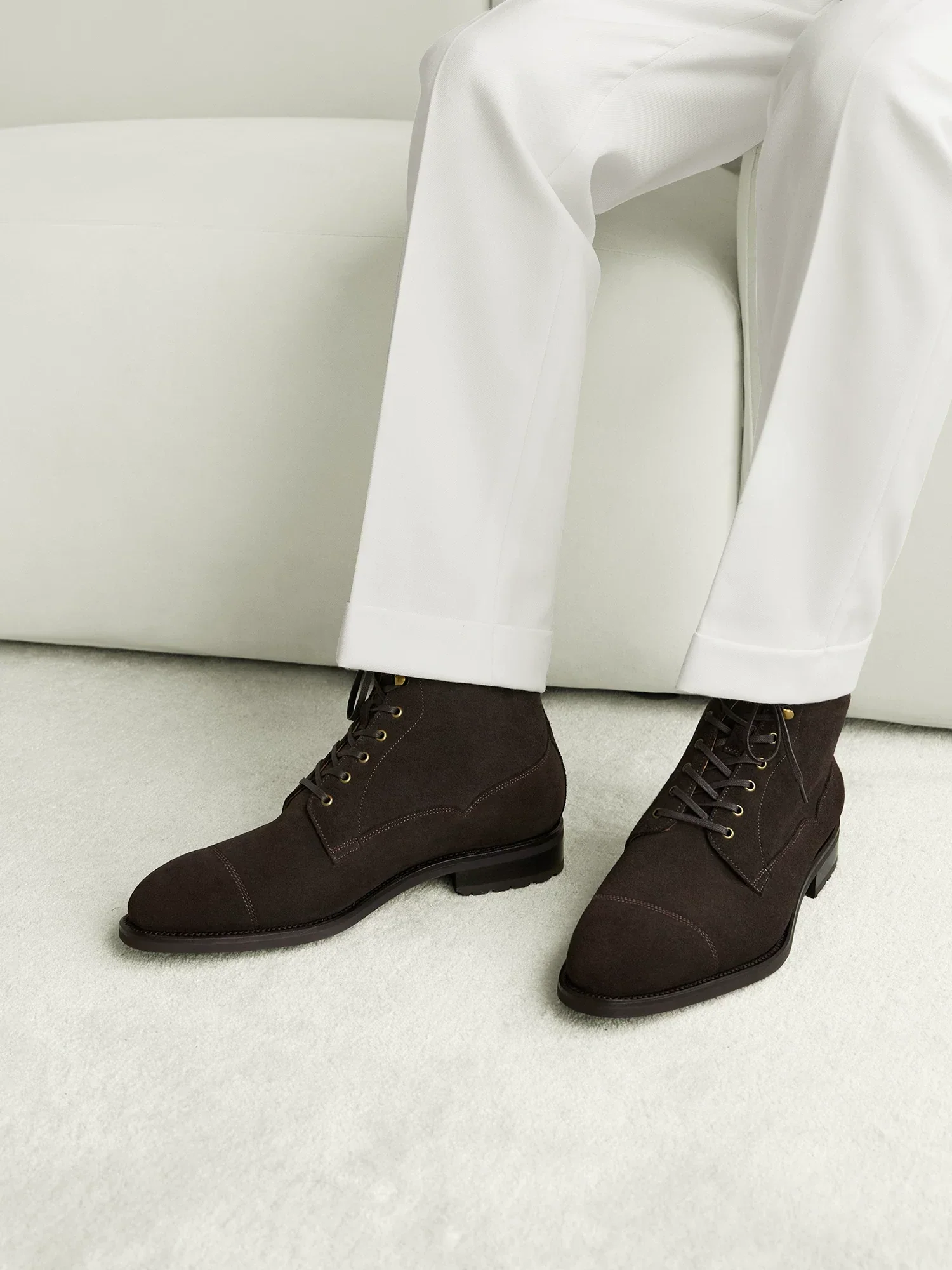 Suede Cap-Toe Goodyear-Welt Boots - Image 4