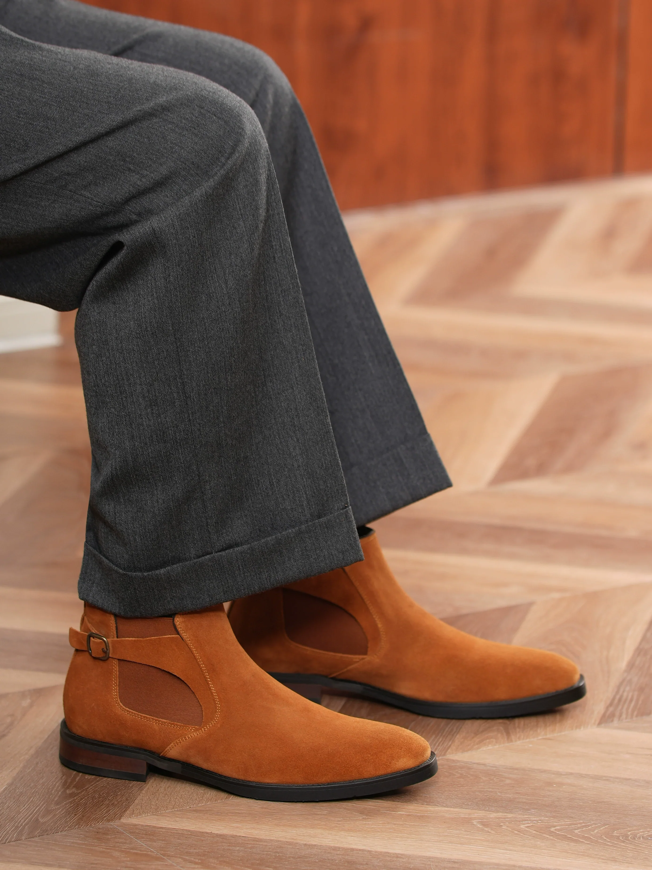 Suede Chelsea Jodhpur Boots - Image 4