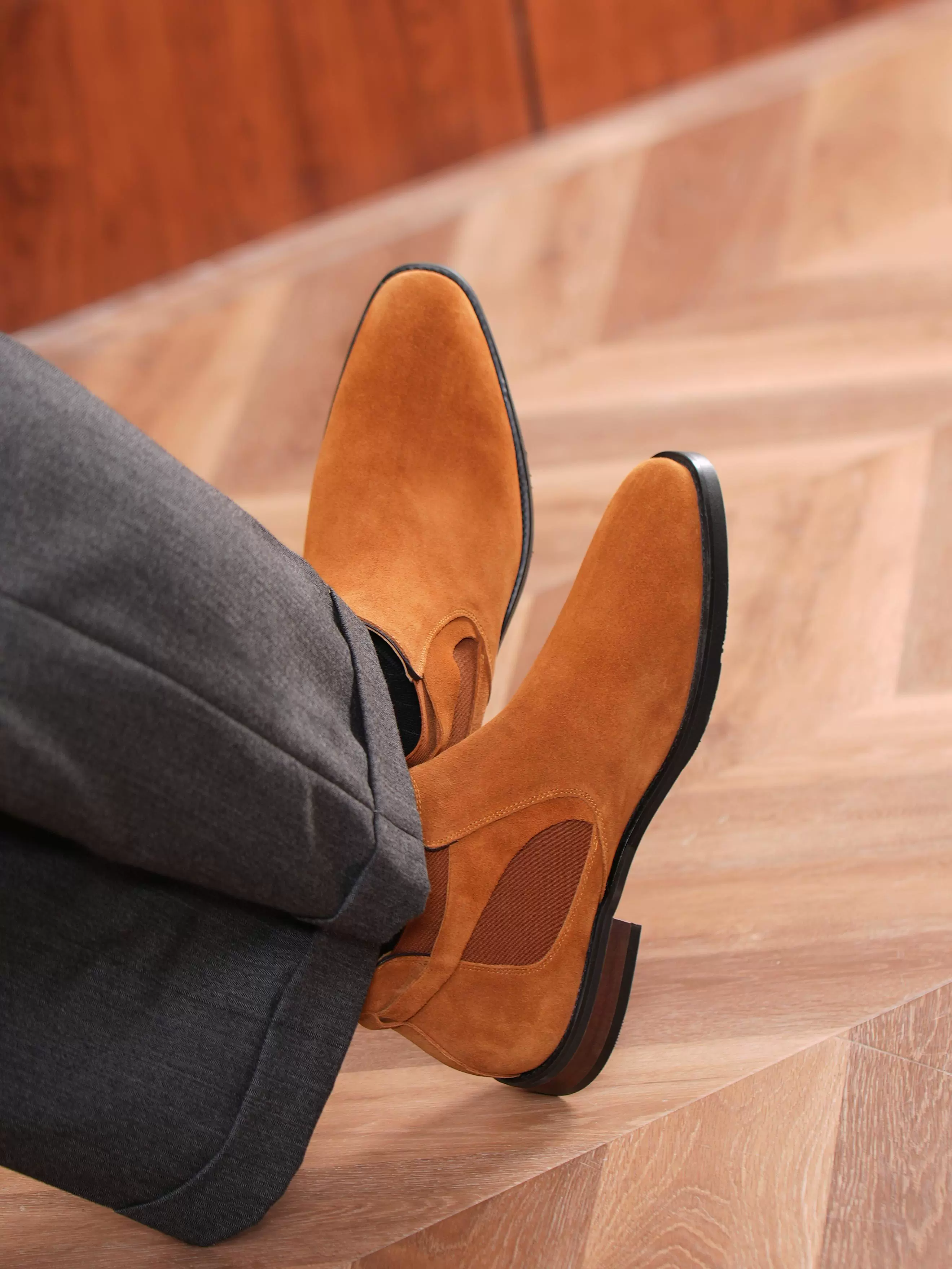 Suede Chelsea Jodhpur Boots - Image 5