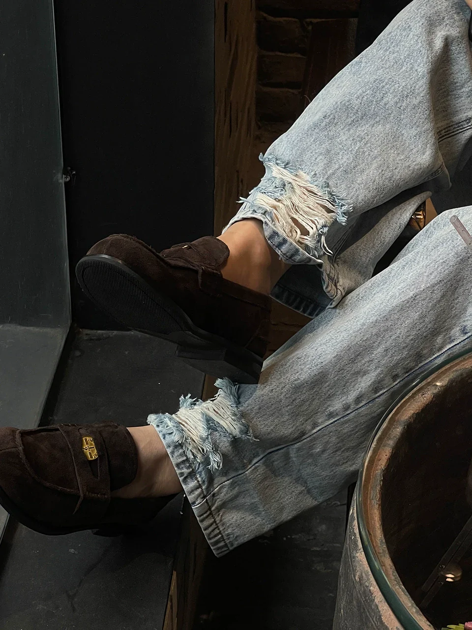 Suede Coin Loafers - Image 2