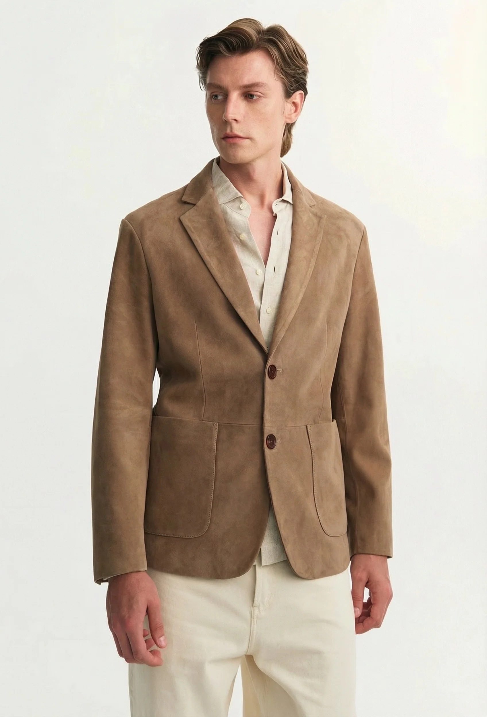Suede-Effect Blazer