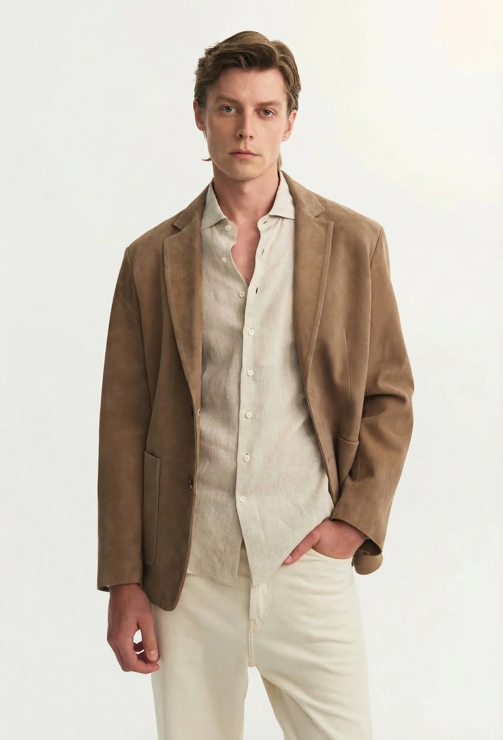 Suede-Effect Blazer - Image 2