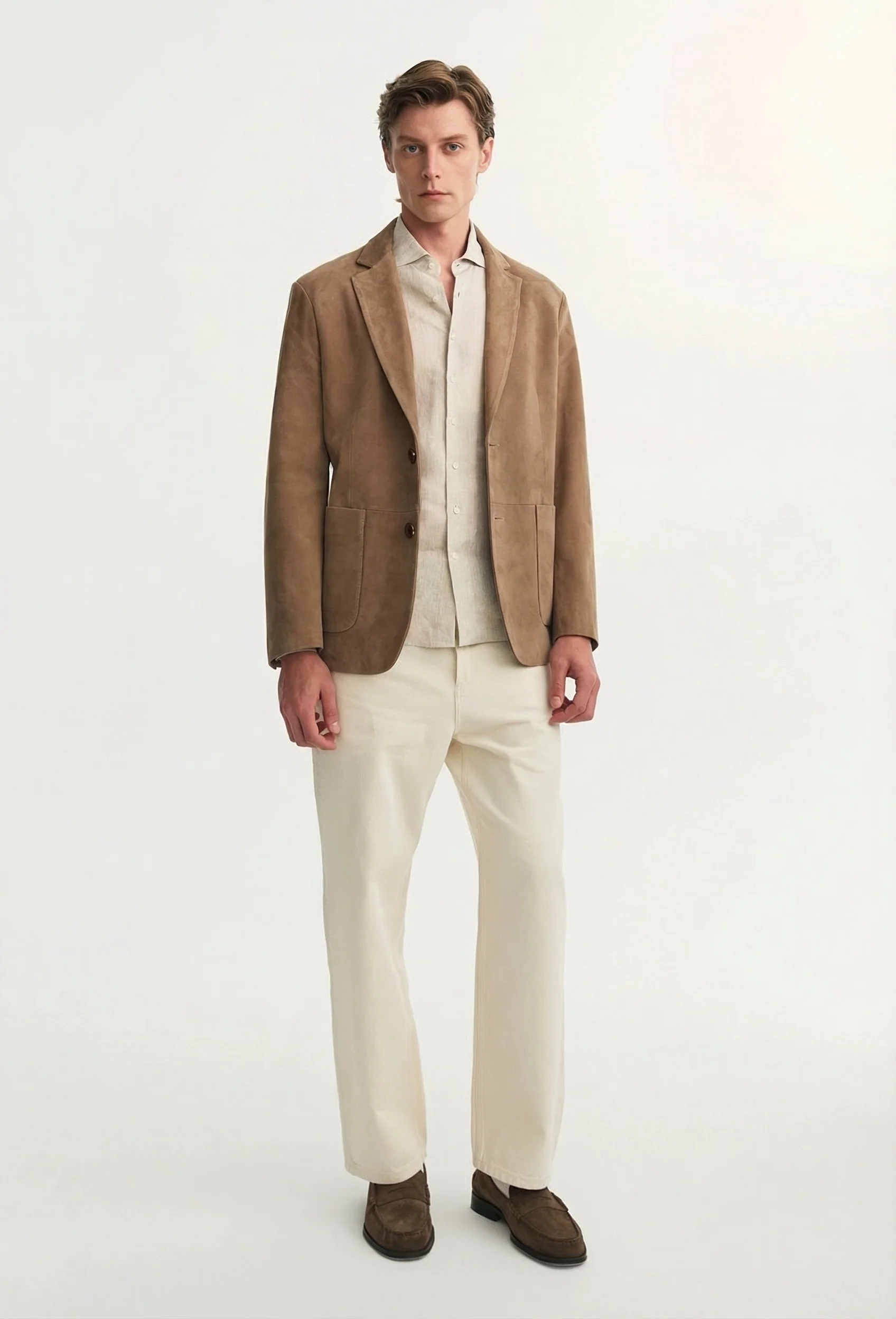 Suede-Effect Blazer - Image 3
