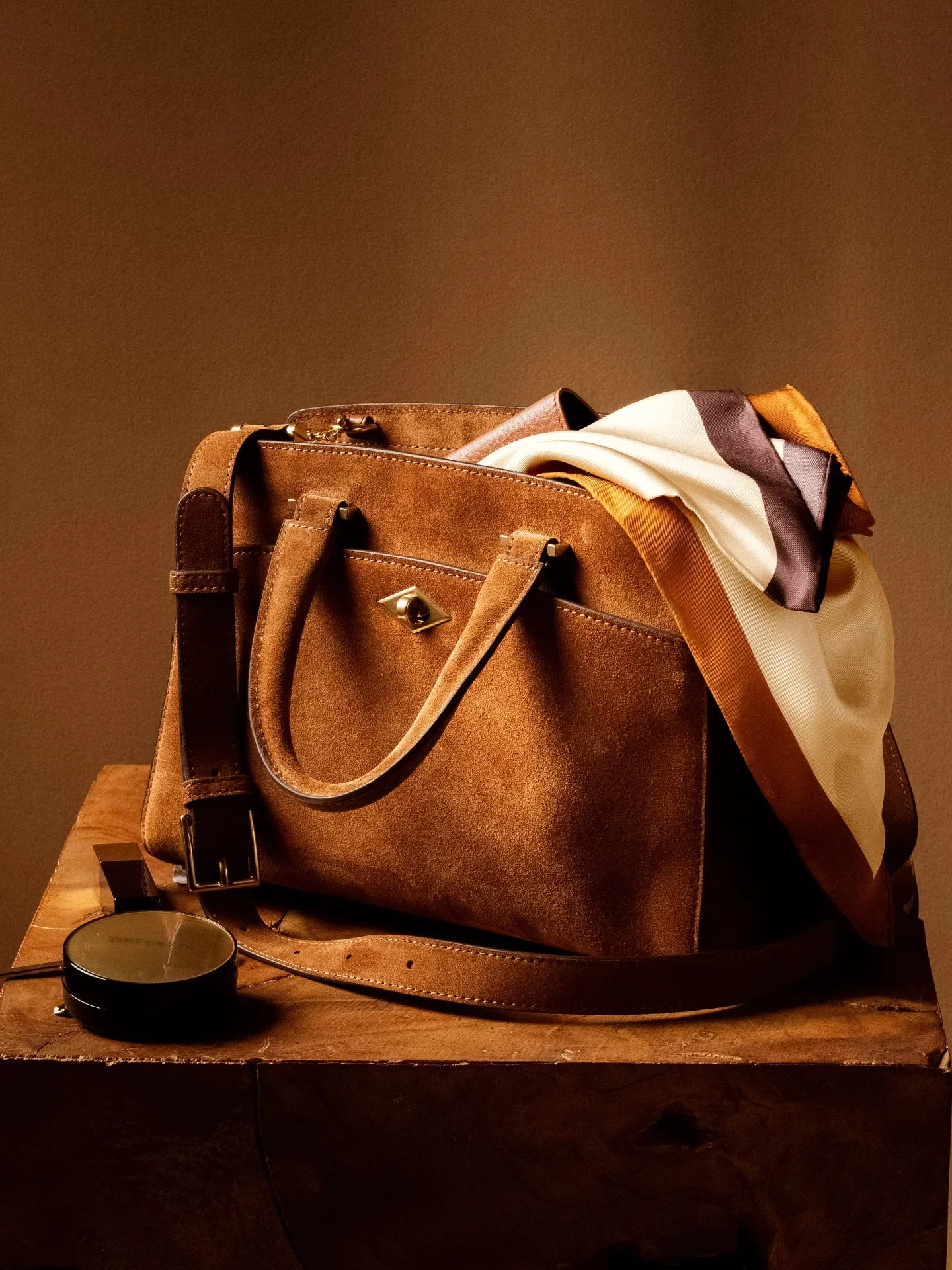 Suede Eye Satchel