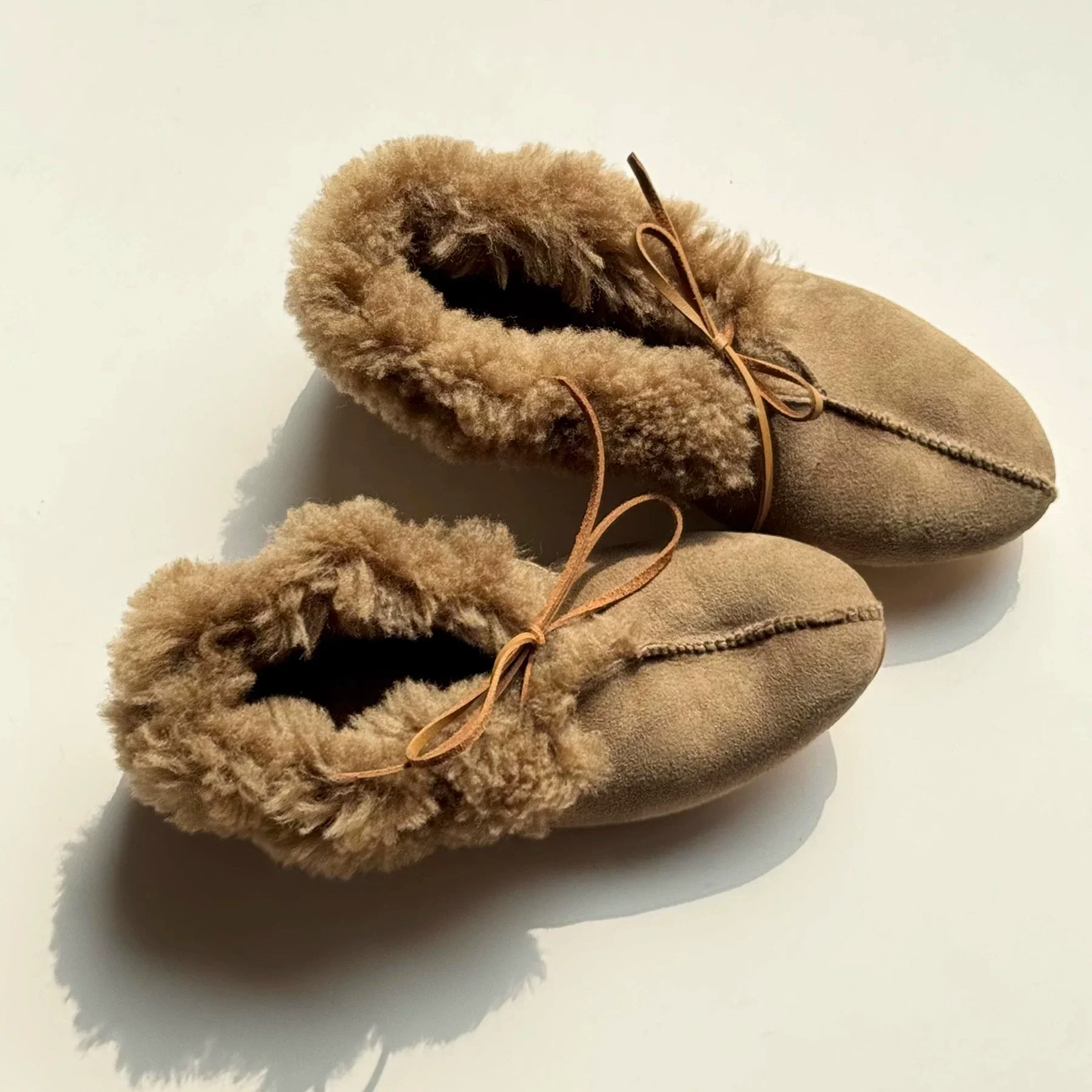 Suede Fur-Lined Slippers - Image 3