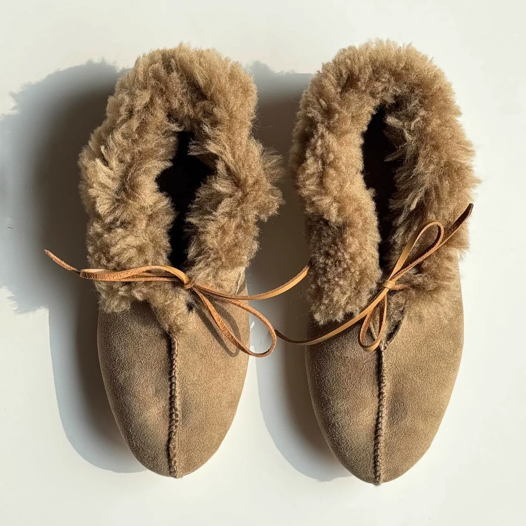 Suede Fur-Lined Slippers - Image 4
