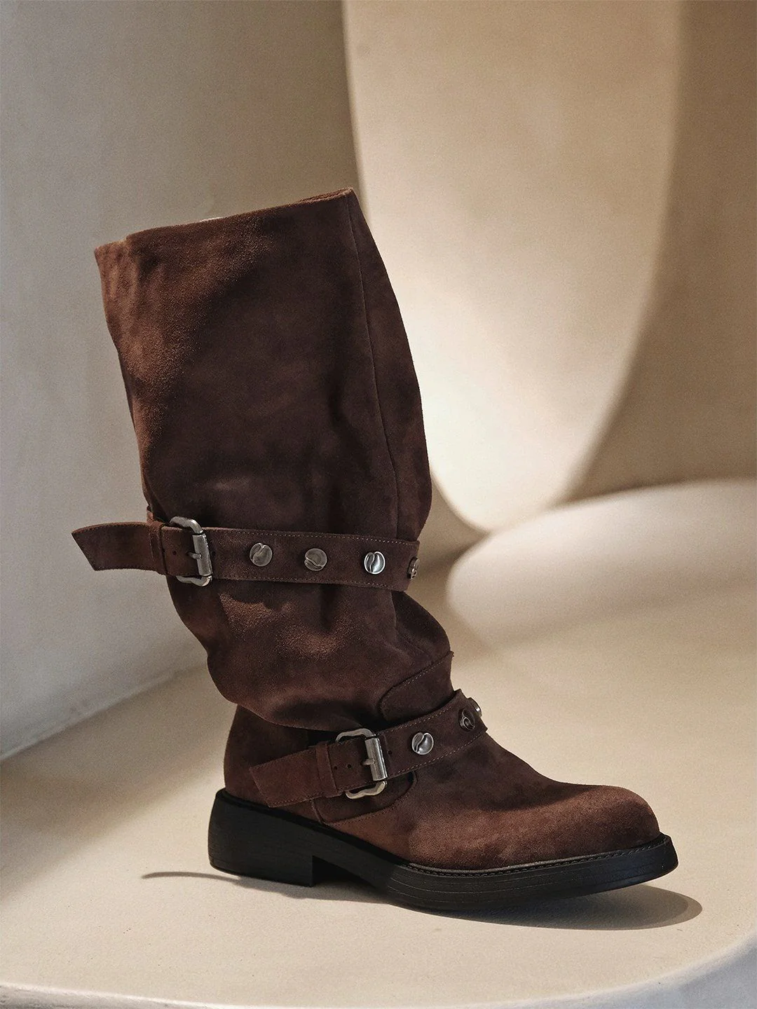 Suede Harness Boots