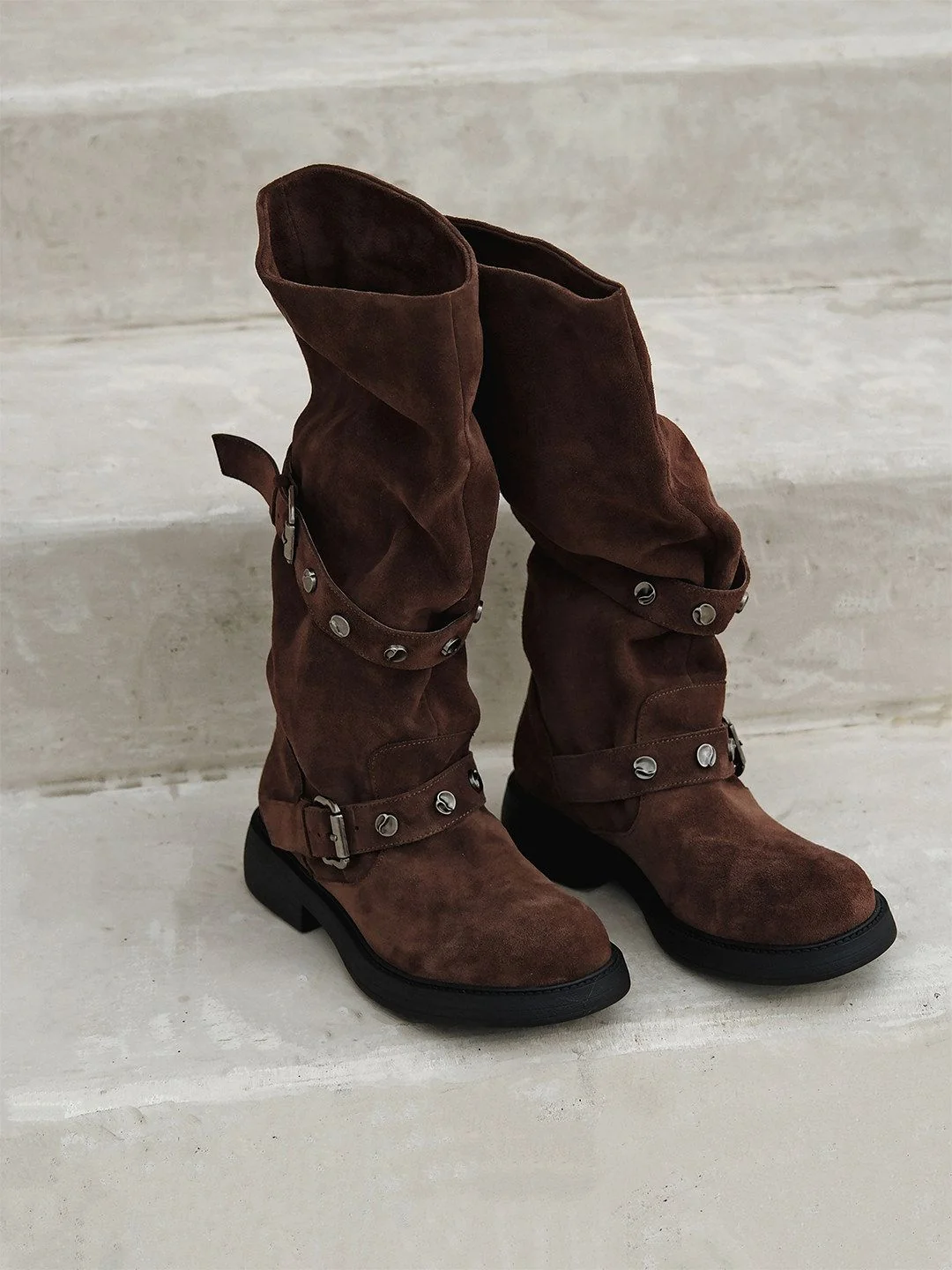 Suede Harness Boots - Image 2