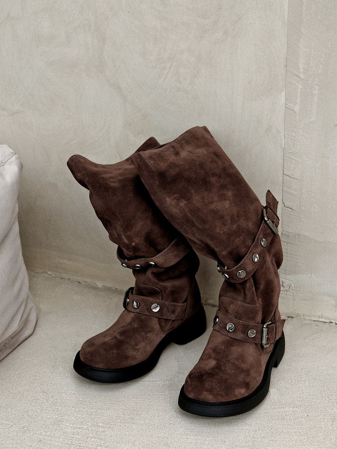 Suede Harness Boots - Image 3