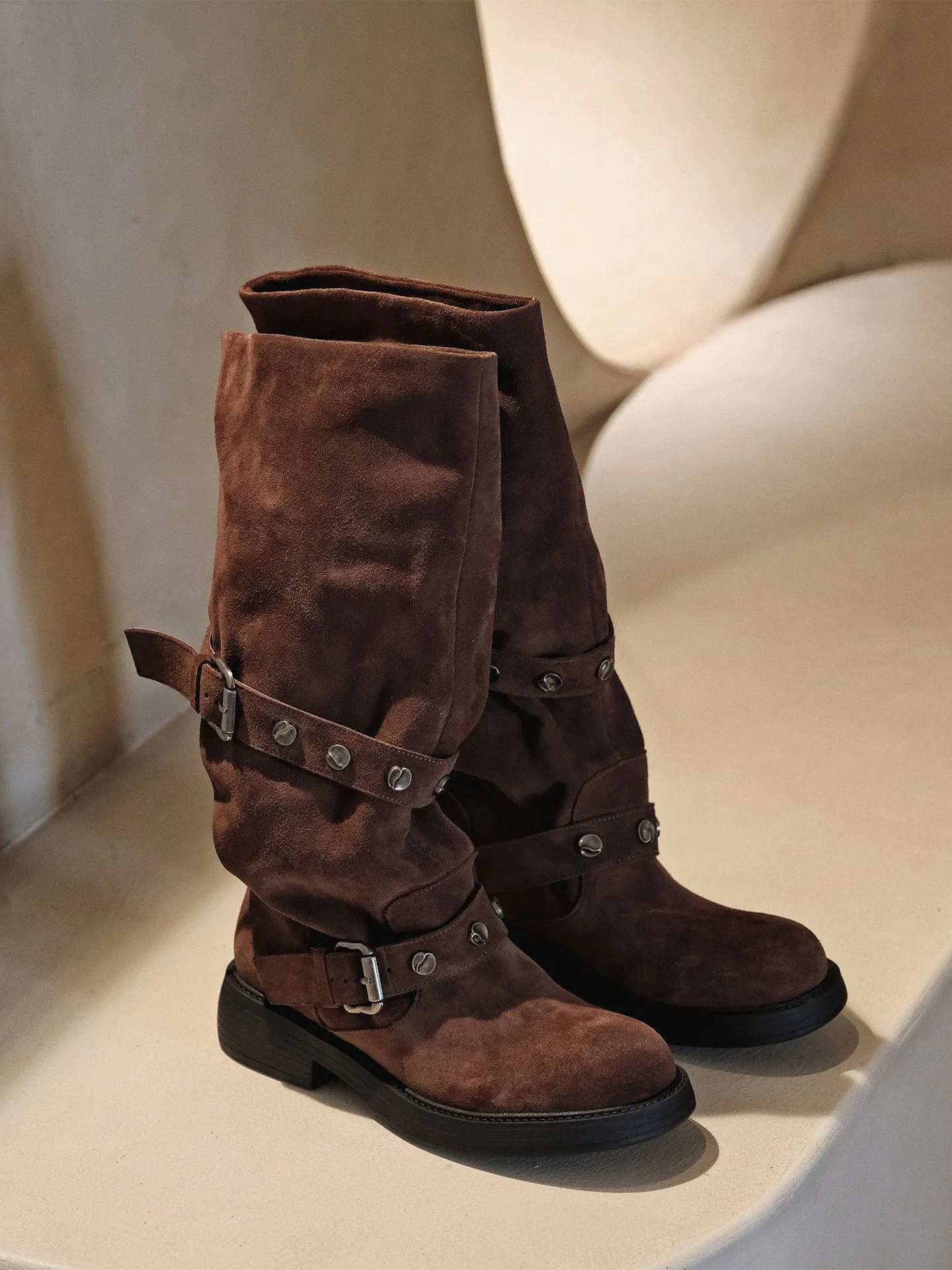 Suede Harness Boots - Image 6