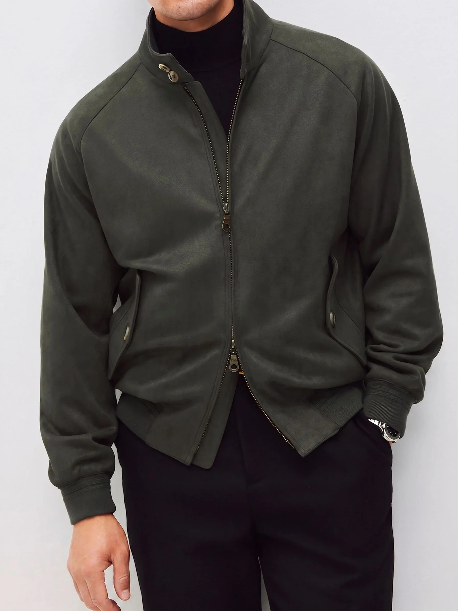 Suede Harrington Jacket