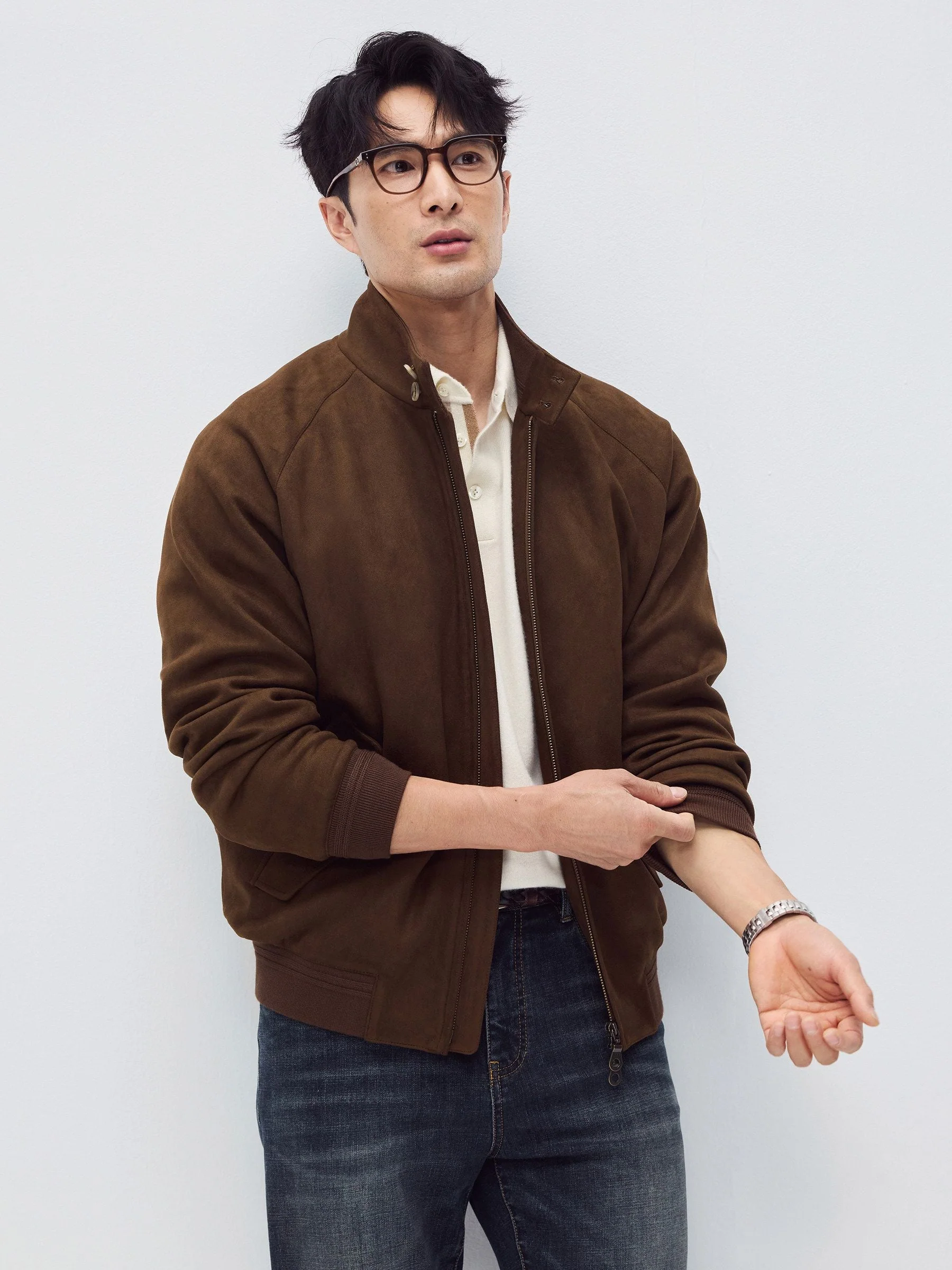 Suede Harrington Jacket - Image 3