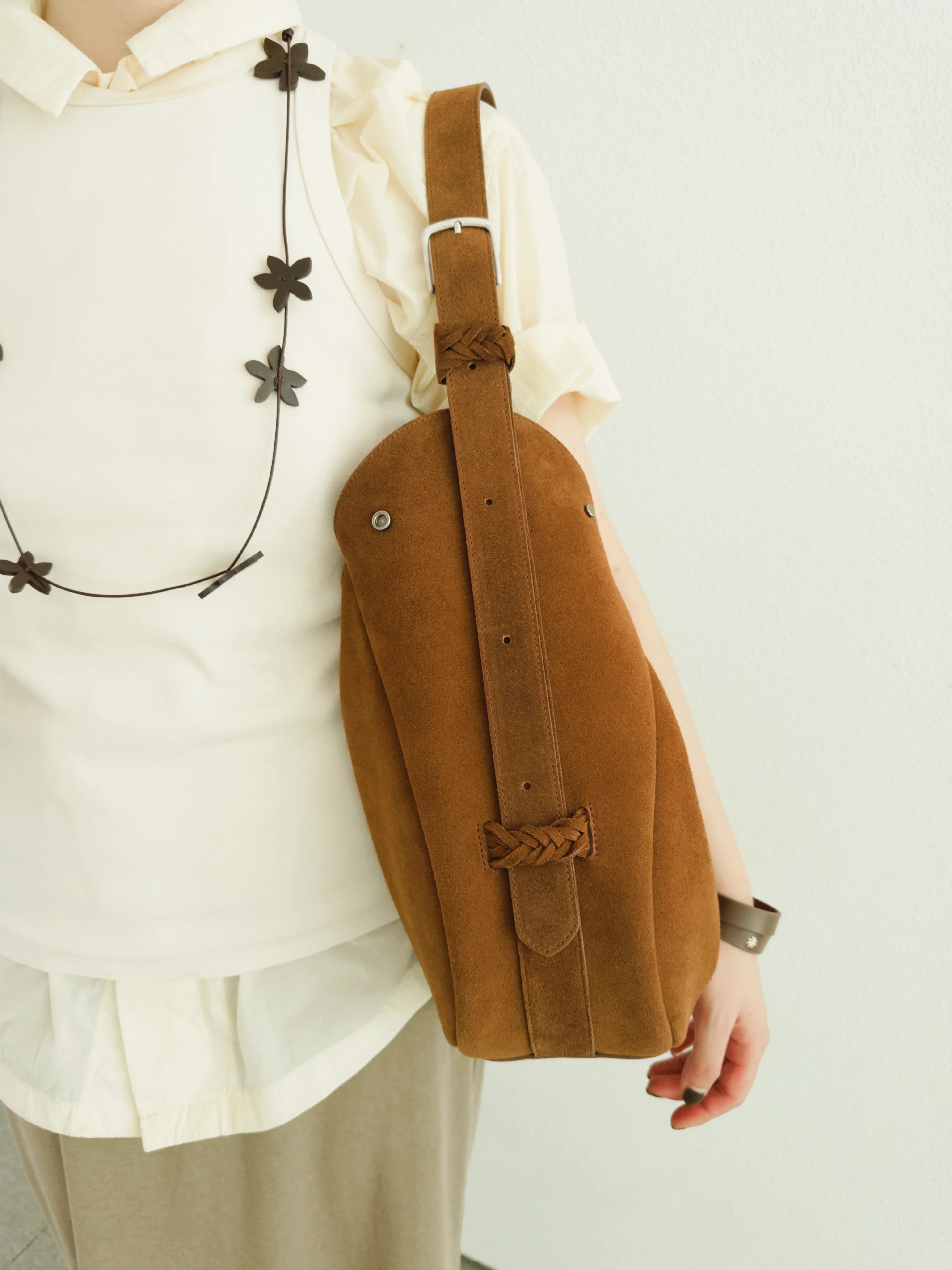 Suede Hobo Bag - Image 4