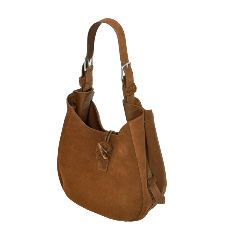 Suede Hobo Bag - Image 6