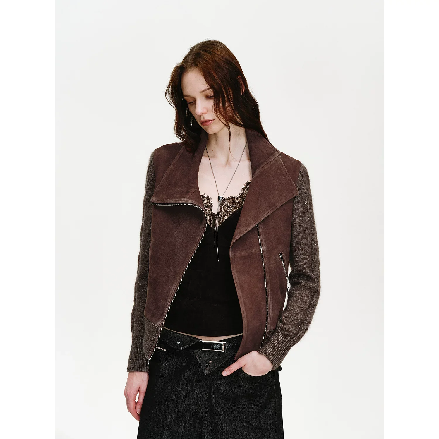 Suede Knit Jacket - Image 5