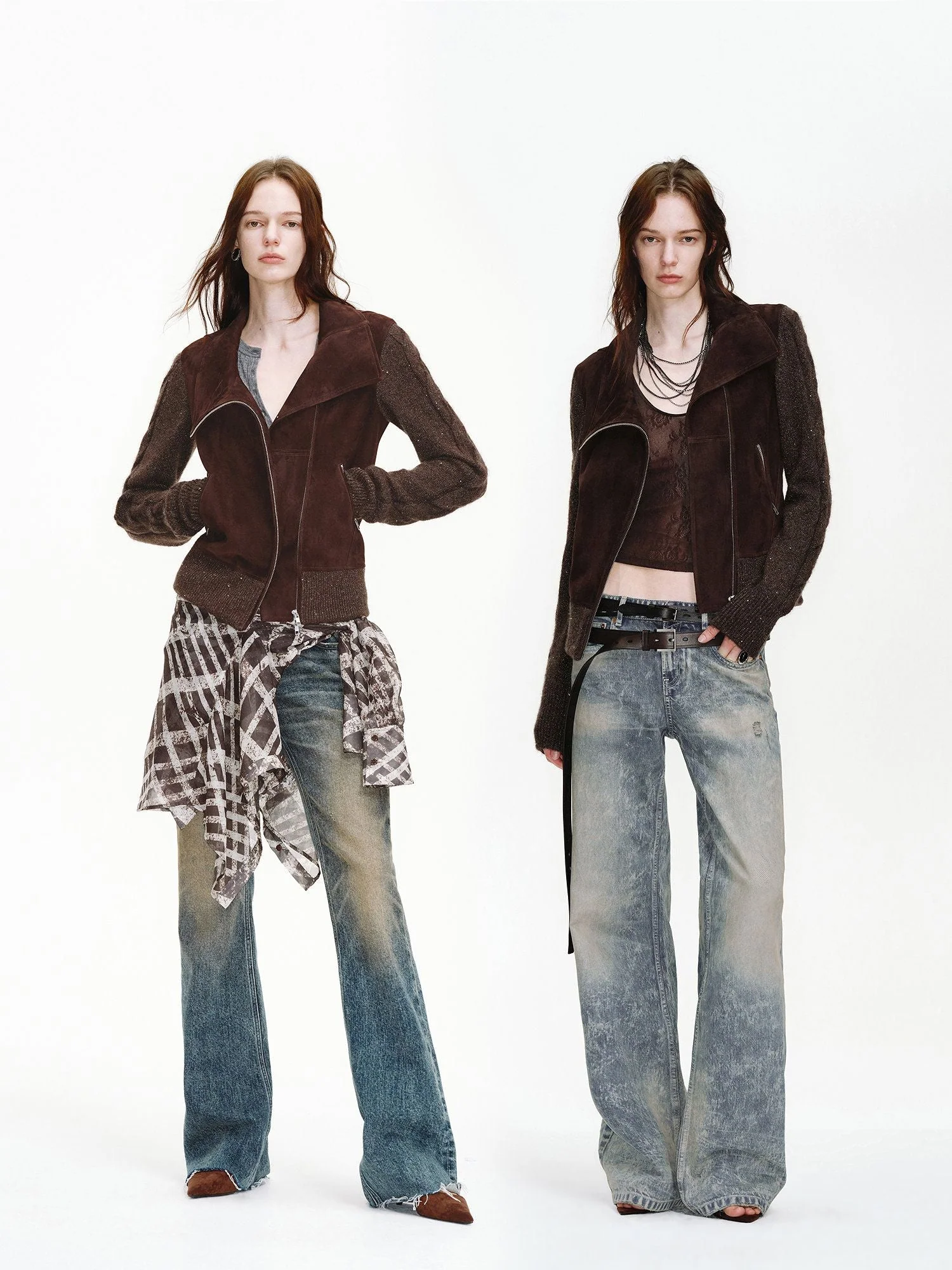 Suede Knit Moto Jacket - Image 4