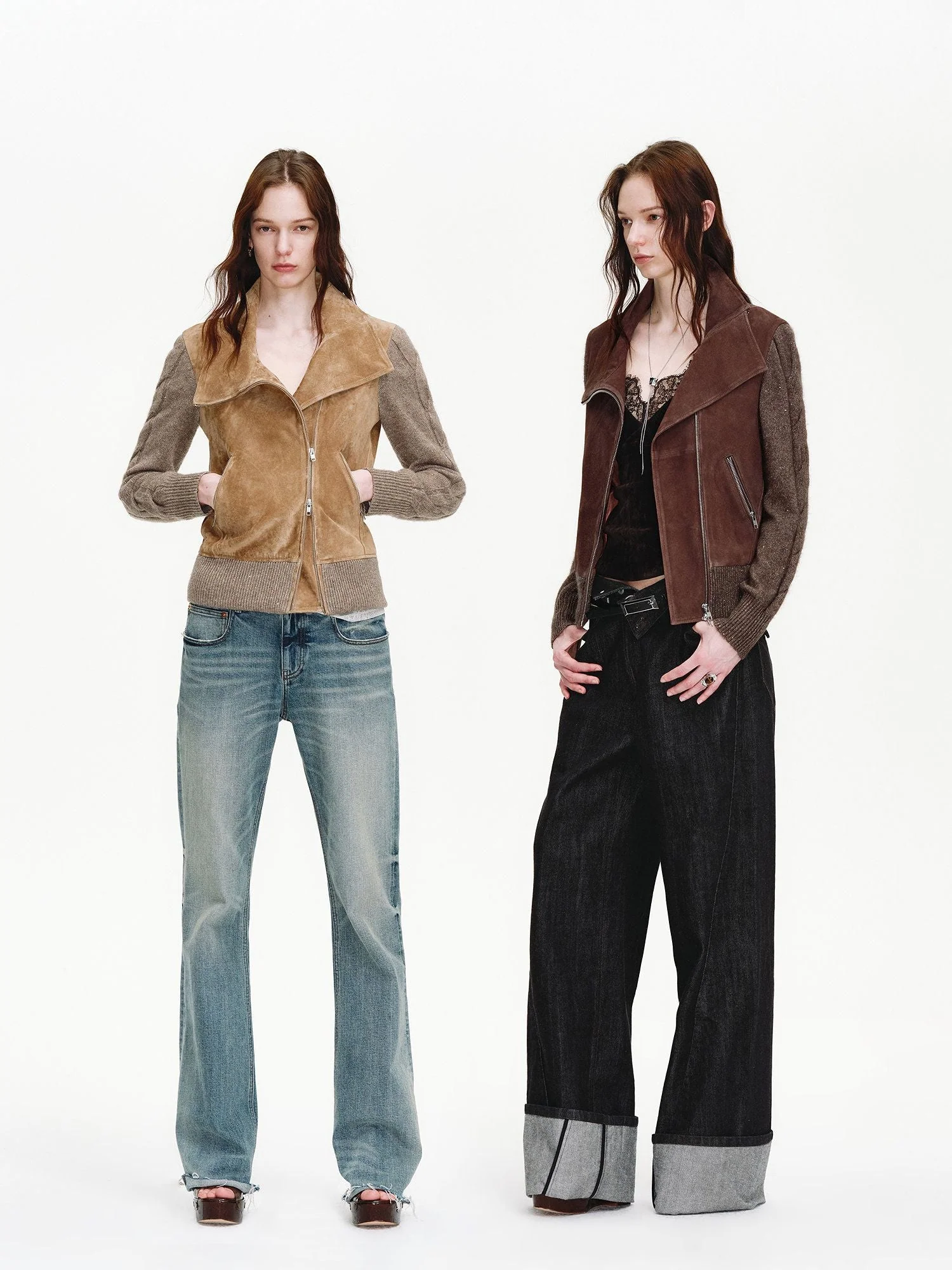 Suede Knit Moto Jacket - Image 5