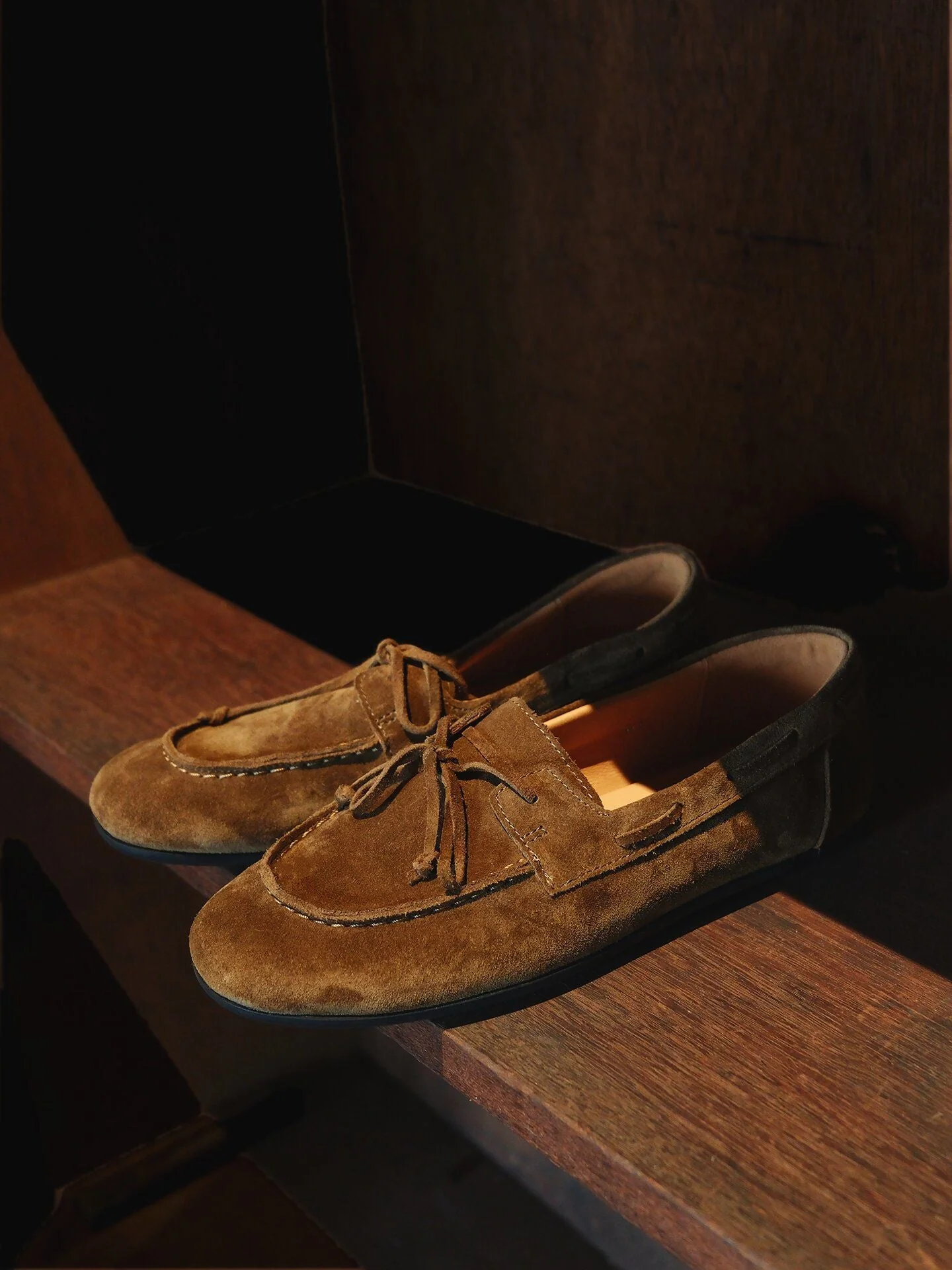 Suede Lace Loafers - Image 4