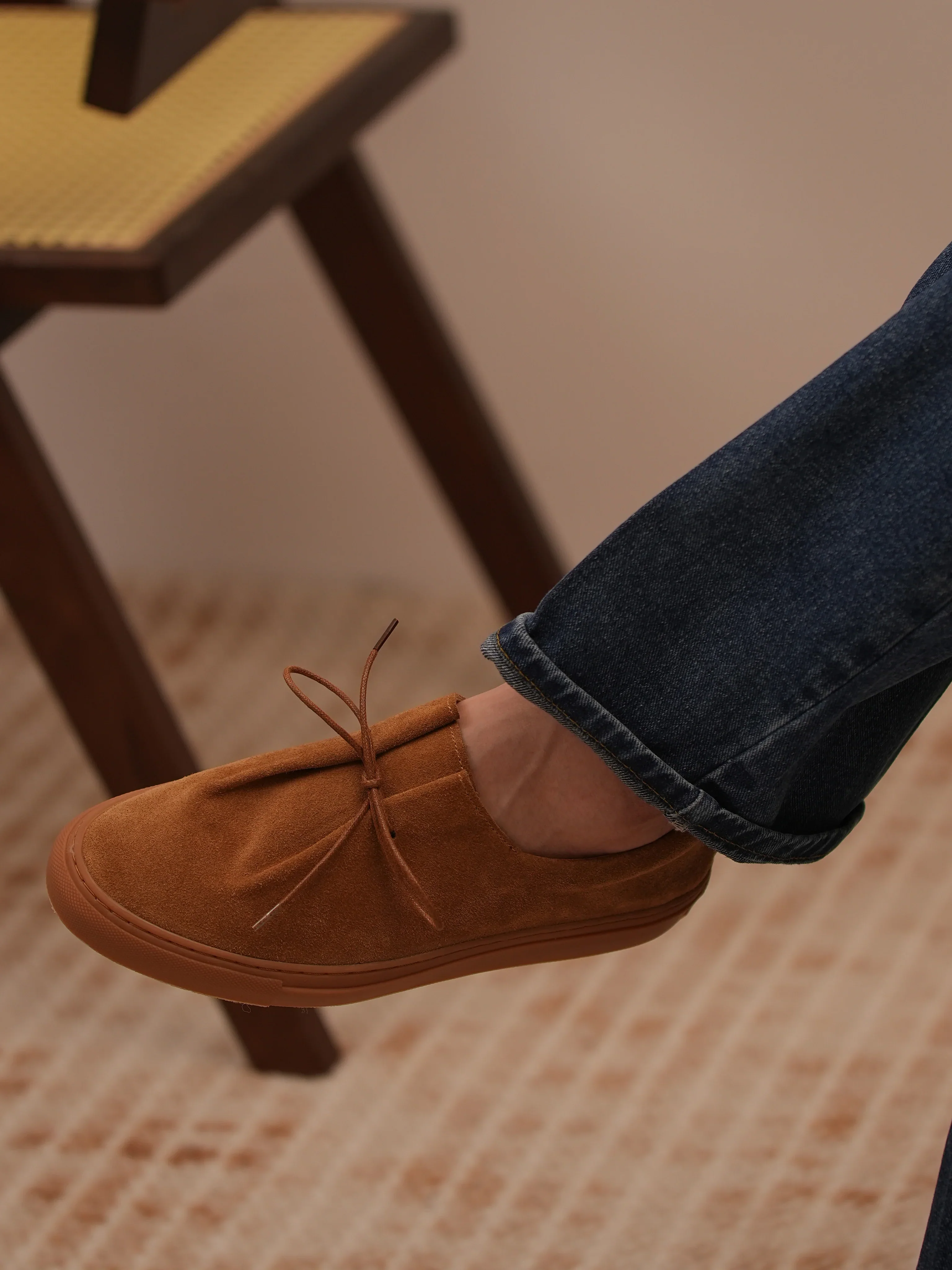 Suede Lace-Tie Low-Top Sneakers - Image 5