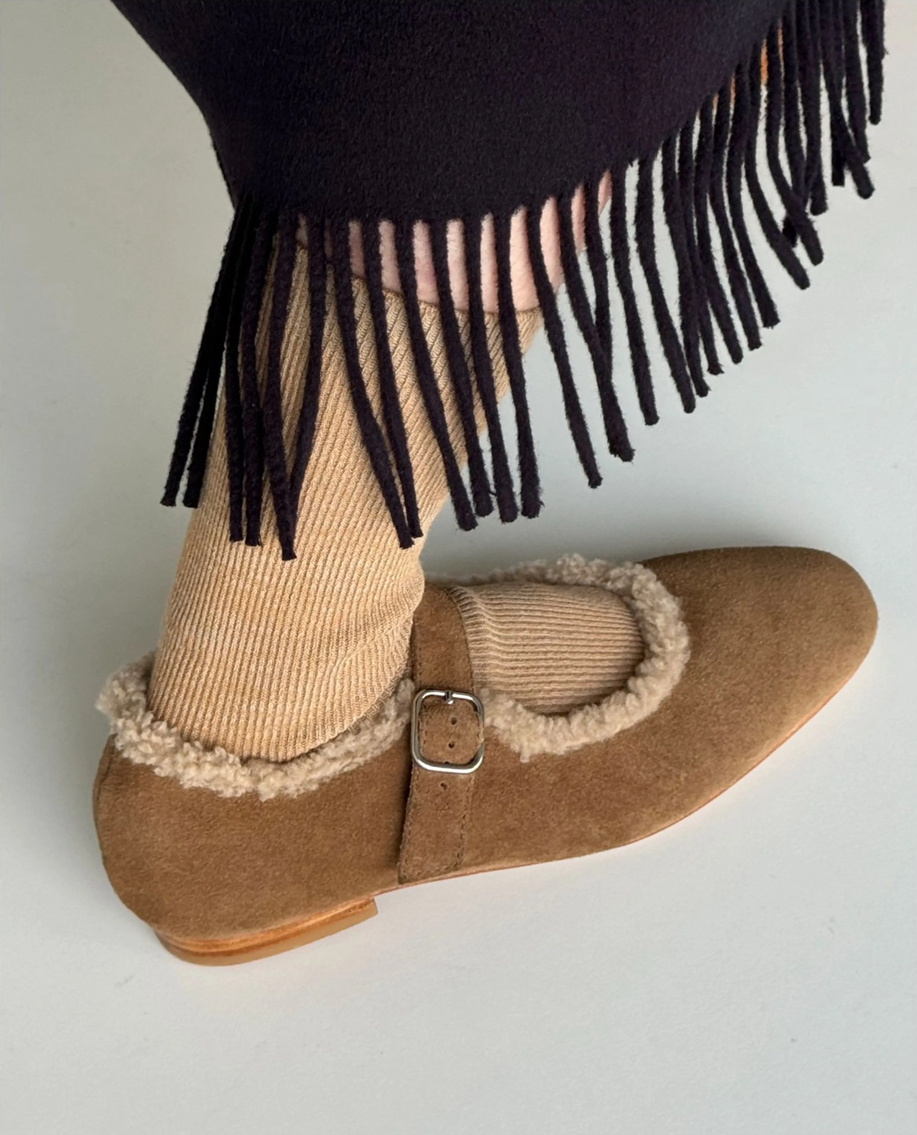 Suede Mary Jane Flats - Image 4