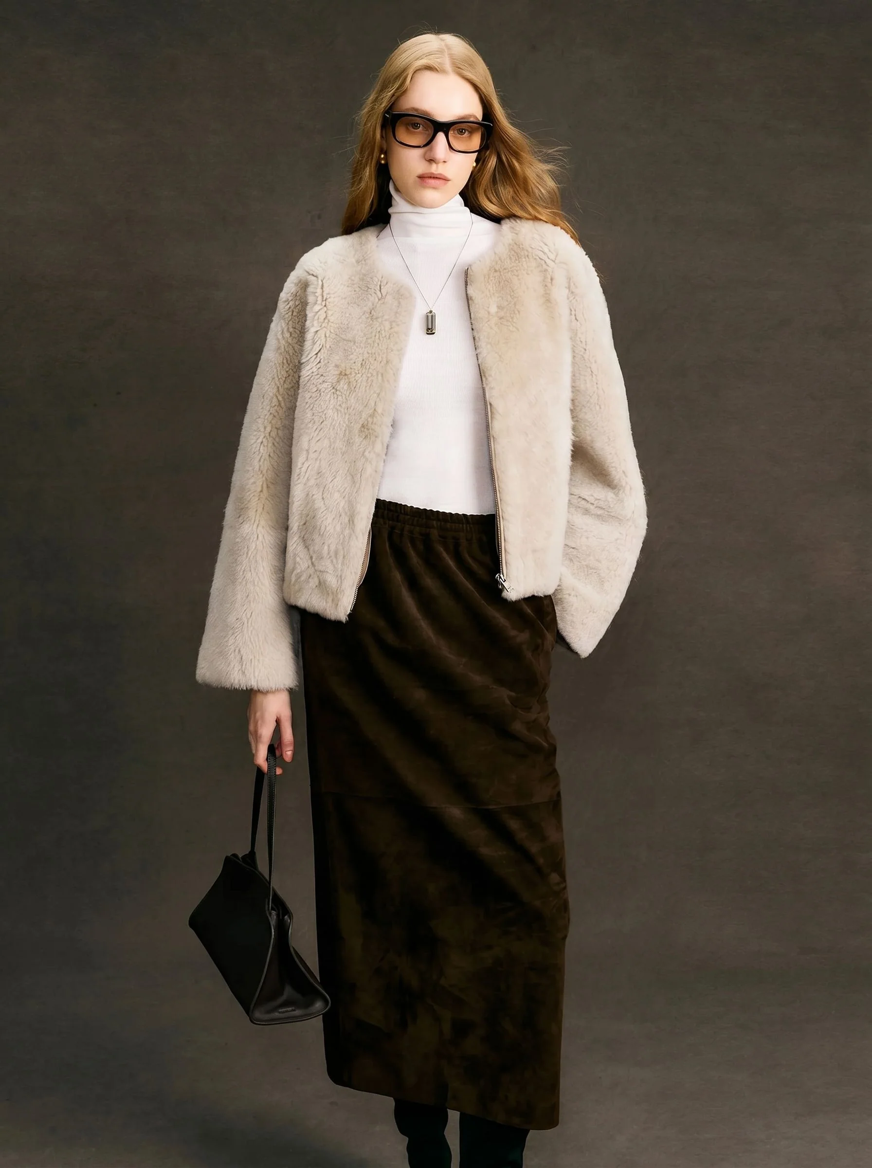 Suede Midi Skirt - Image 5