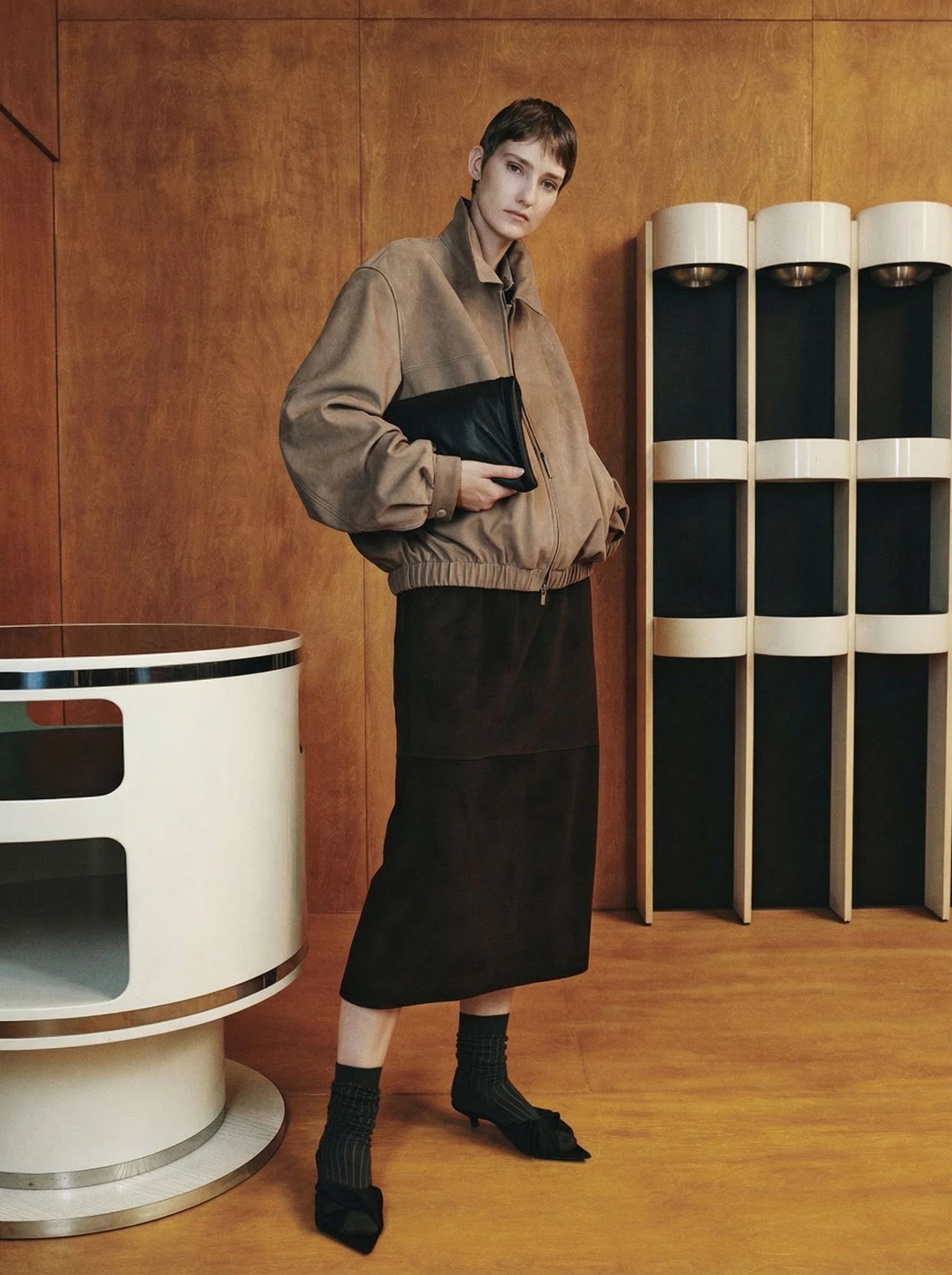 Suede Midi Skirt - Image 2