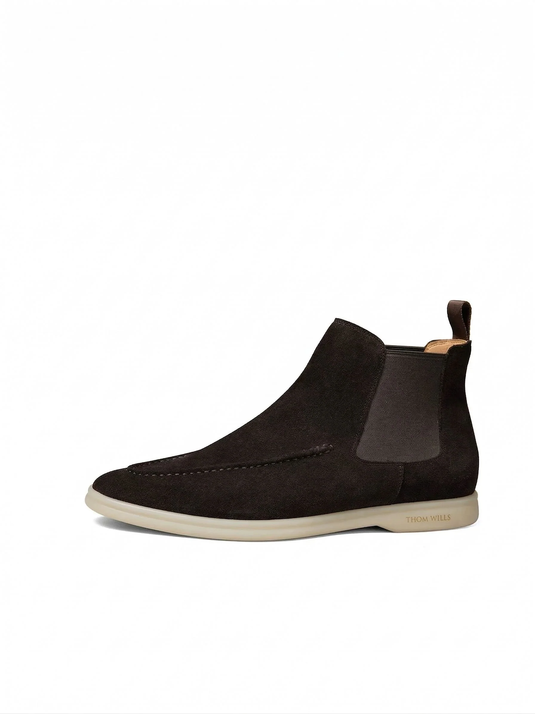 Suede Moc-Toe Chelsea Boots