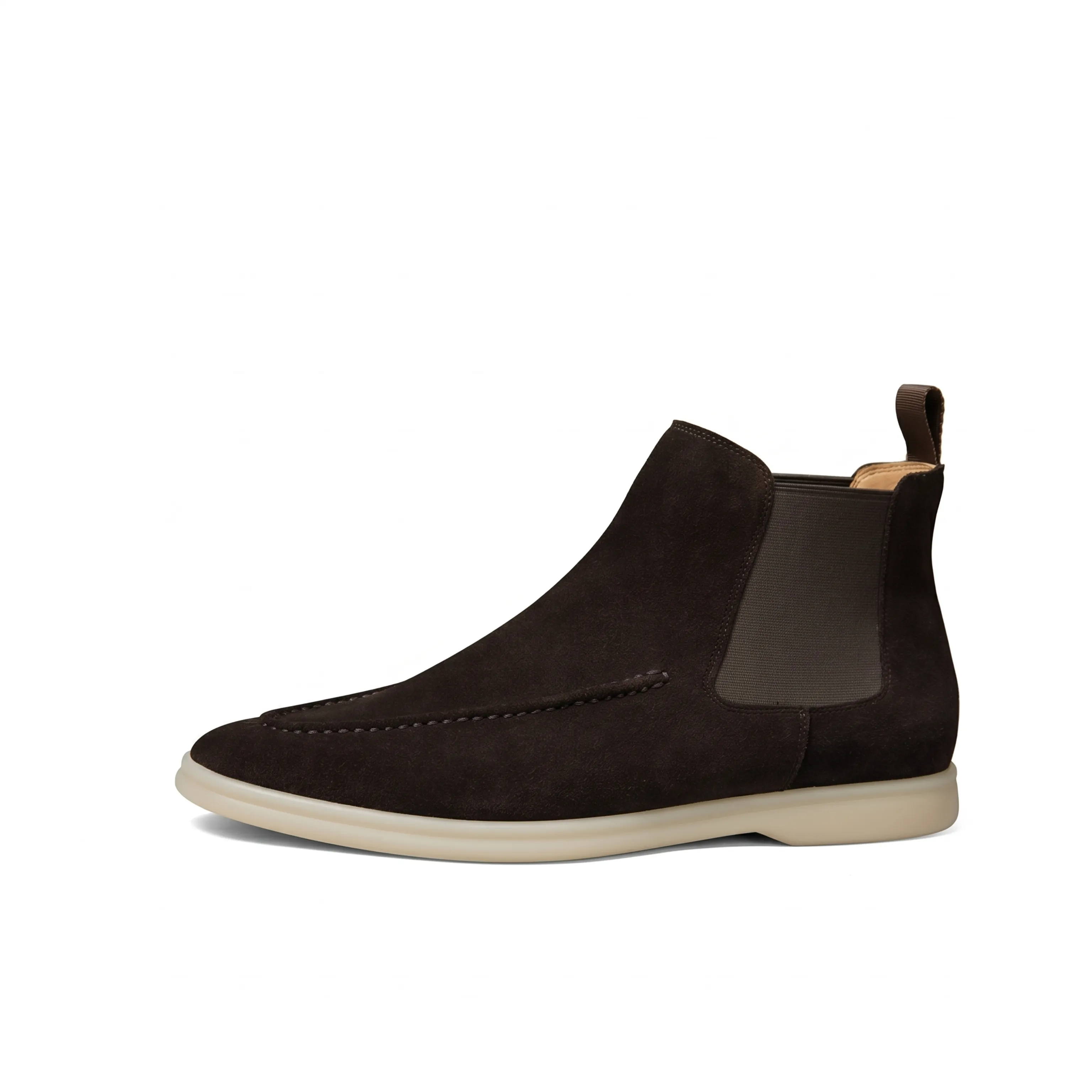Suede Moc-Toe Chelsea Boots - Image 3