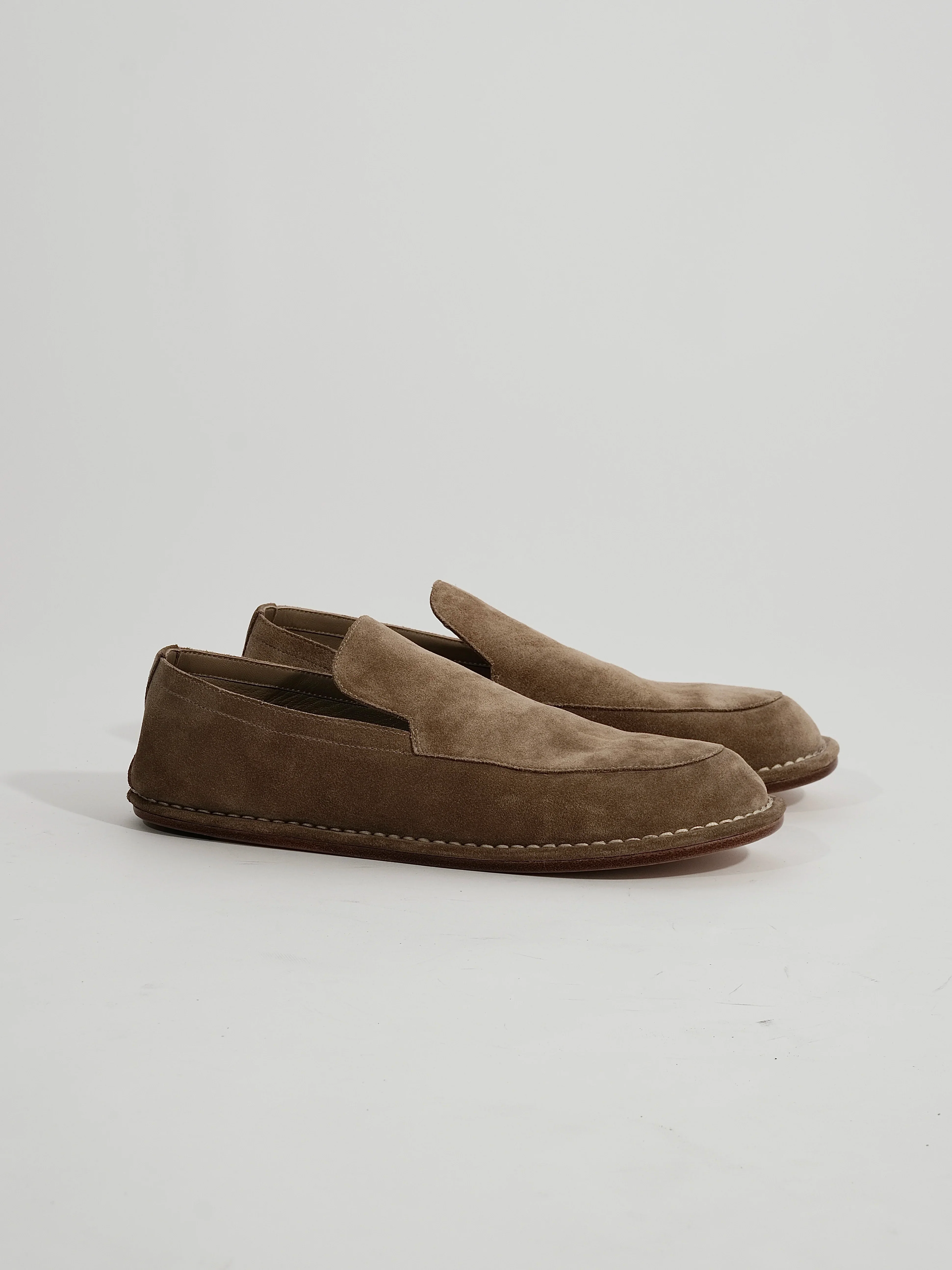 Suede Moc-Toe Slip-On Loafers