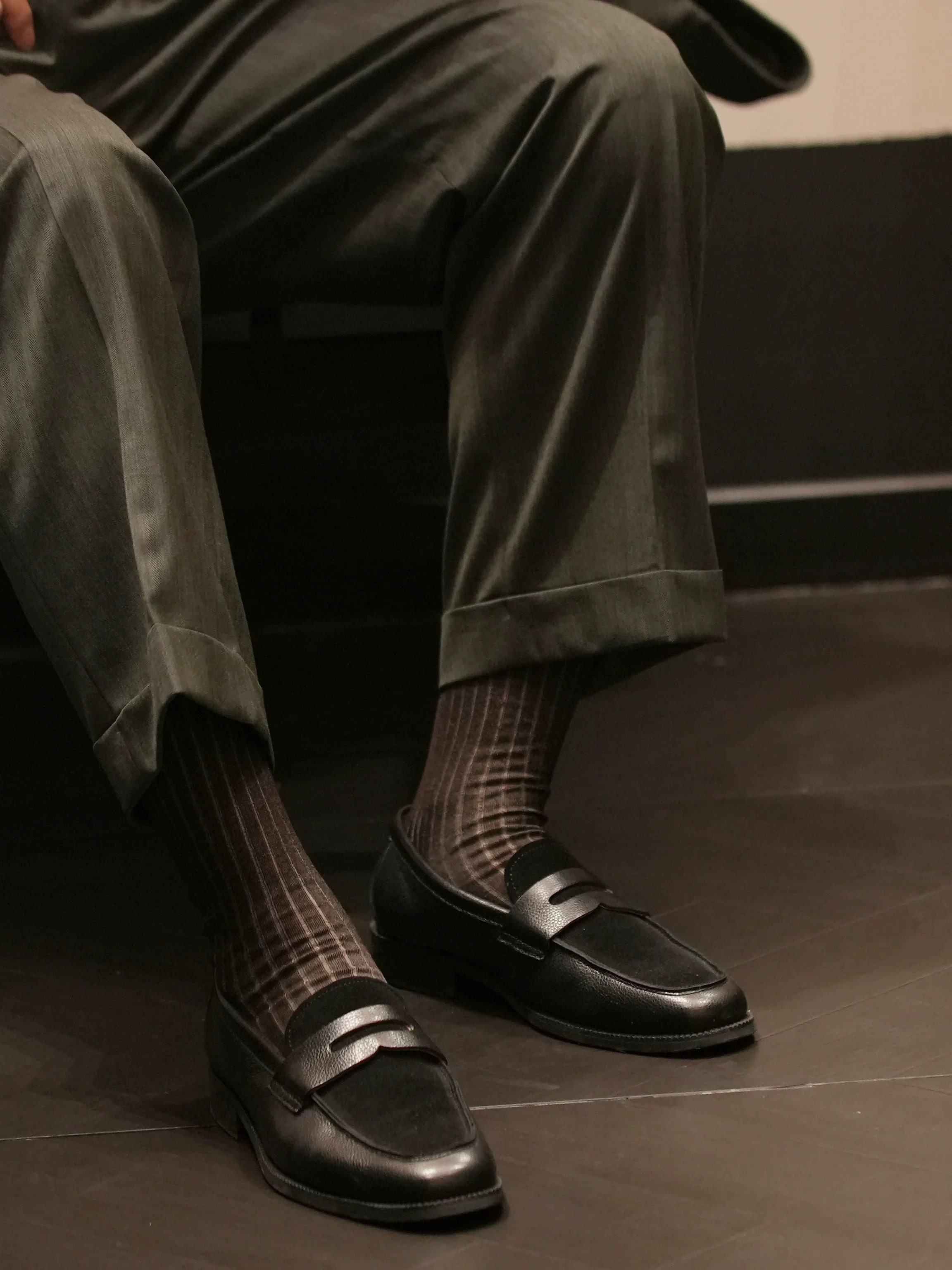 Suede-Panel Penny Loafers - Image 6
