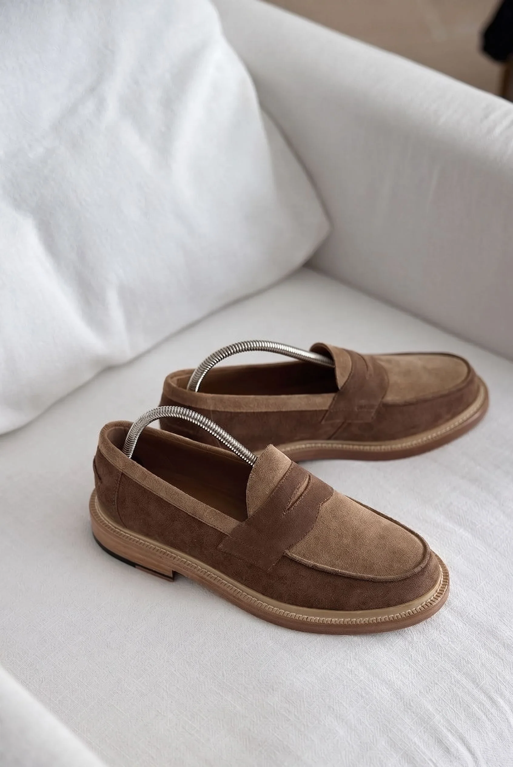 Suede Penny Loafers