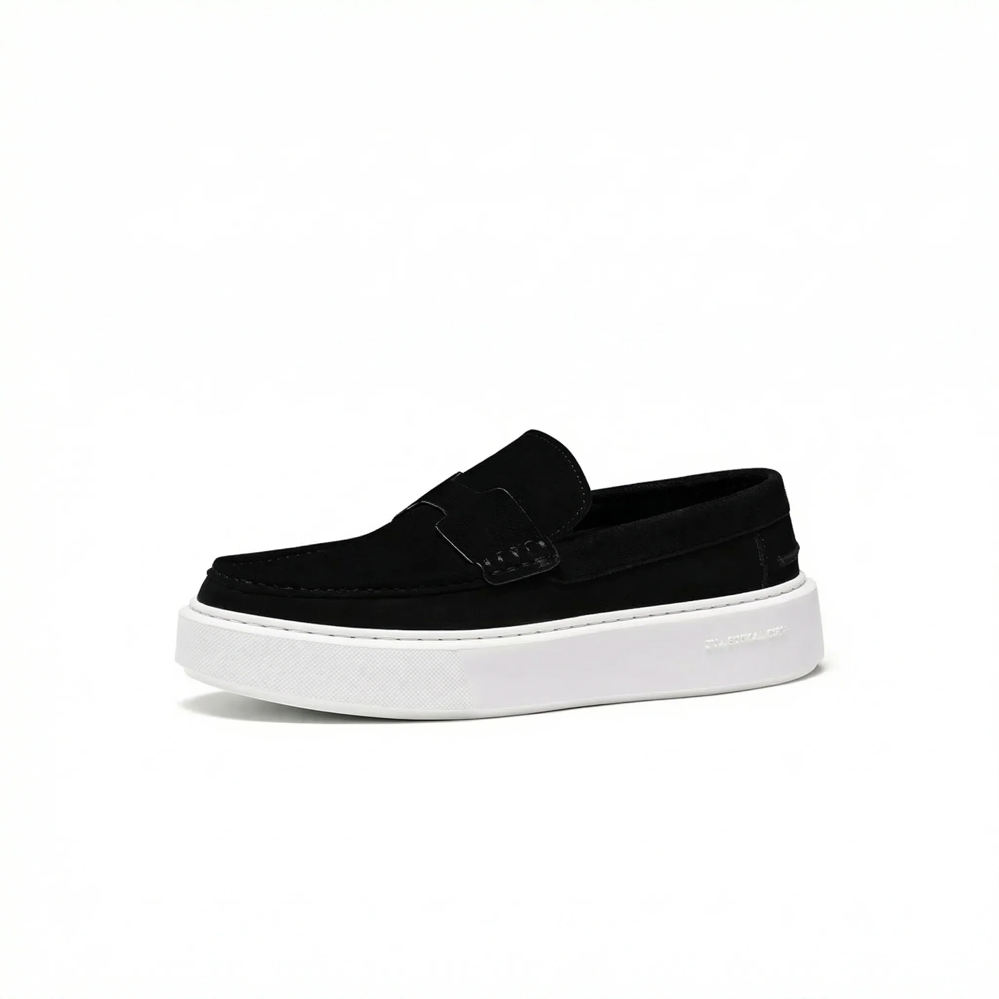Suede Platform Slip-On Loafers - Image 3
