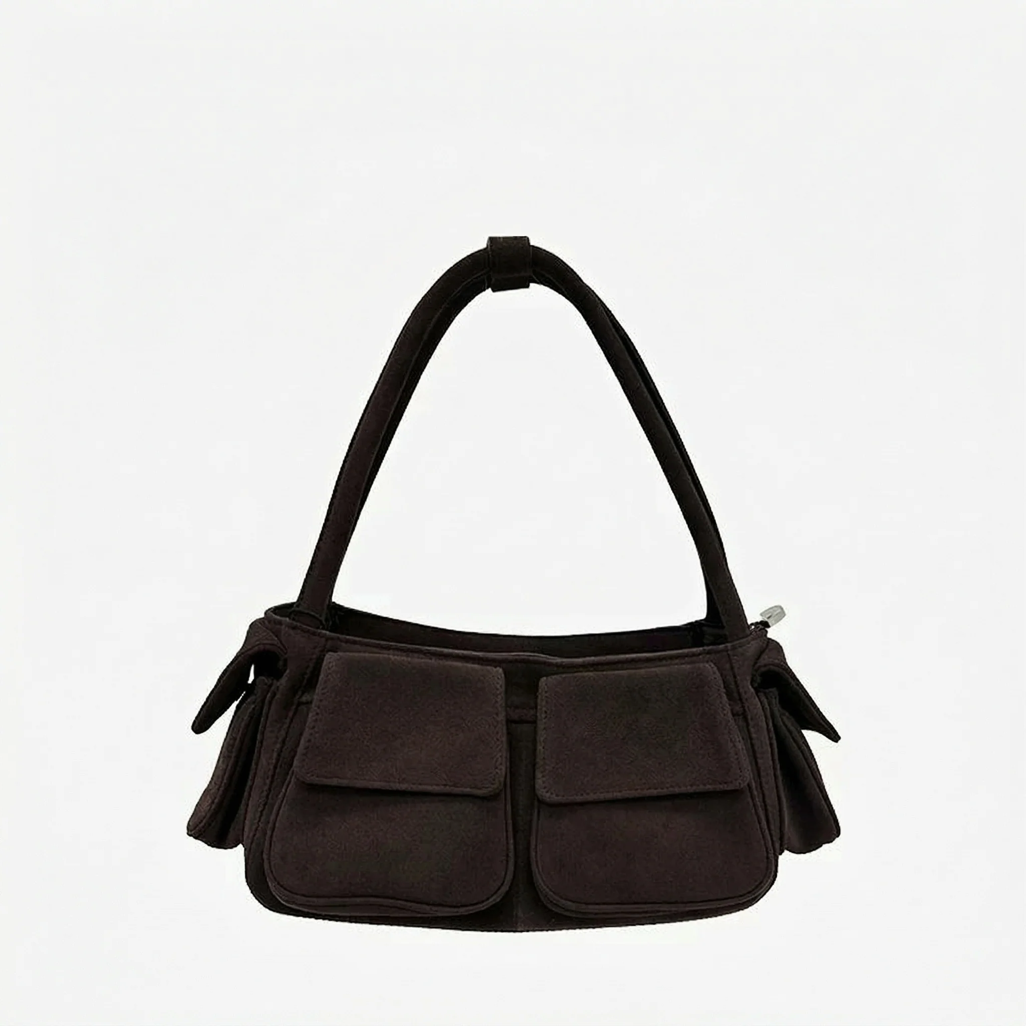 Suede Pocket Shoulder Bag - Image 8