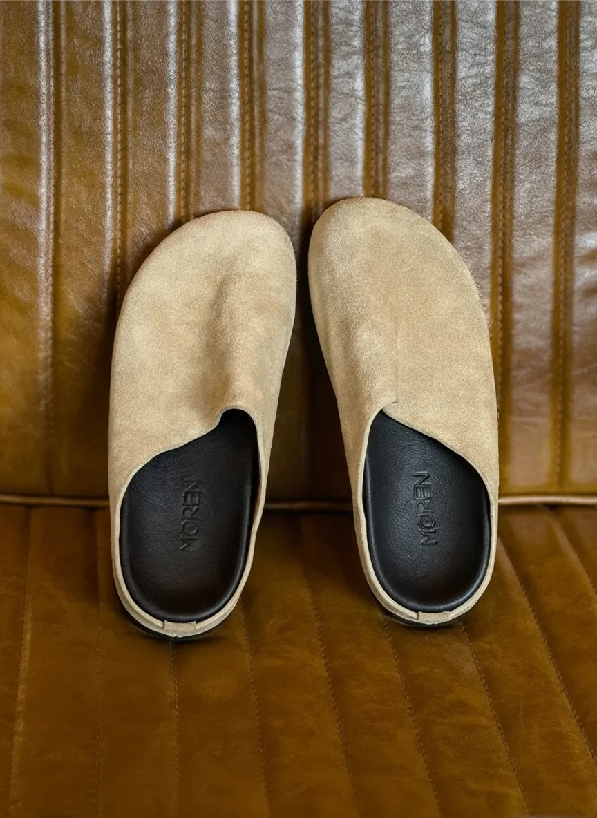 Suede Round-Toe Backless Mules - Image 4