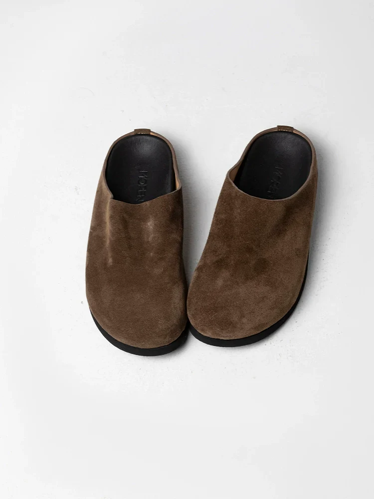 Suede Round-Toe Backless Mules - Image 5