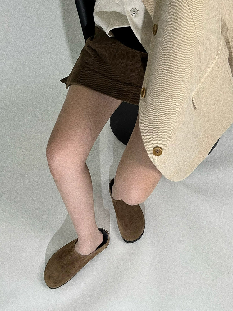 Suede Round-Toe Backless Mules - Image 6