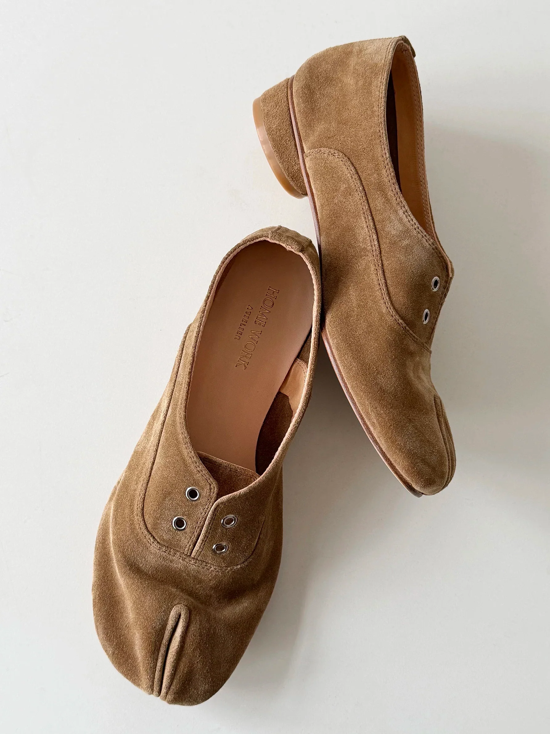 Suede Split-Toe Oxfords - Image 3