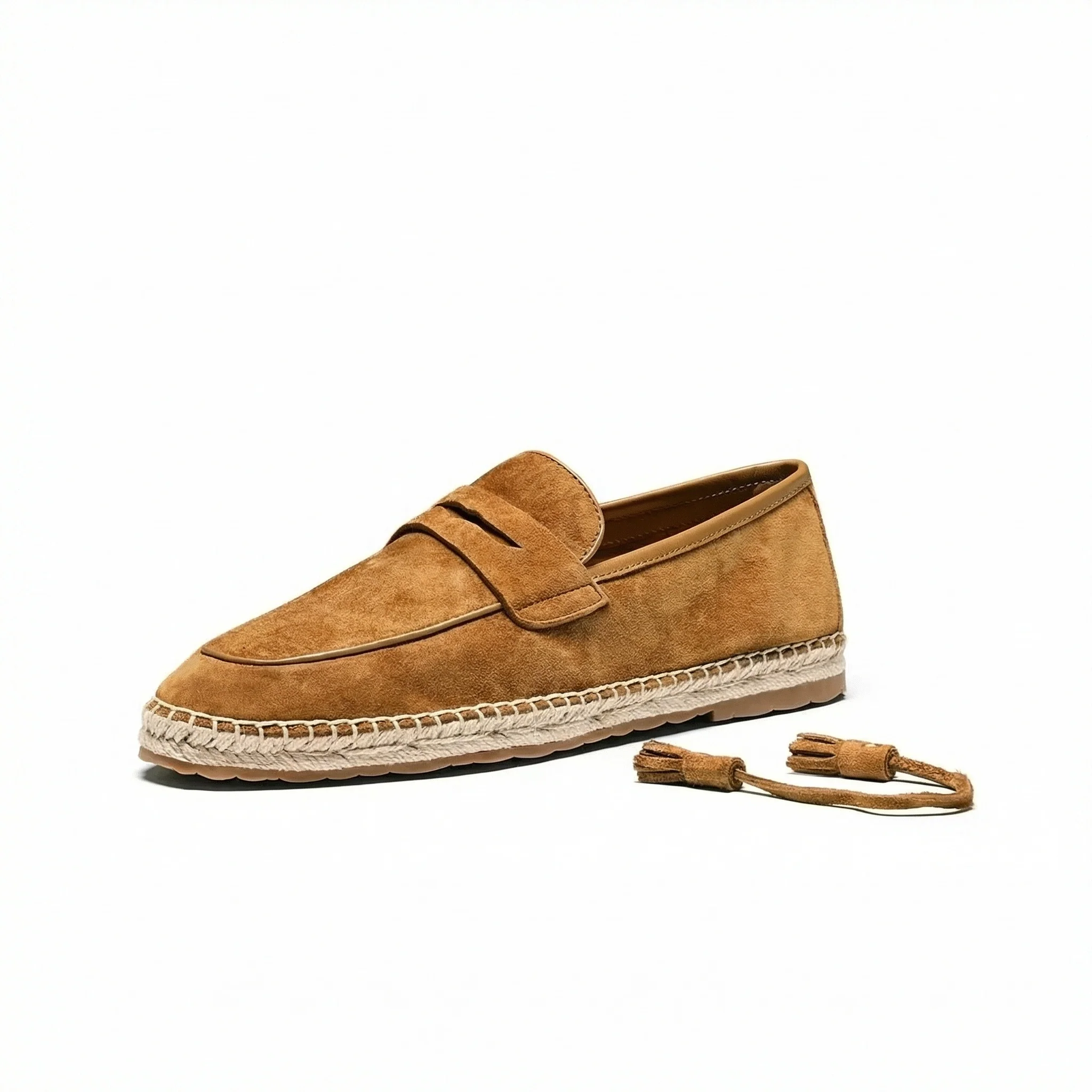 Suede Tassel Espadrille Loafers - Image 7