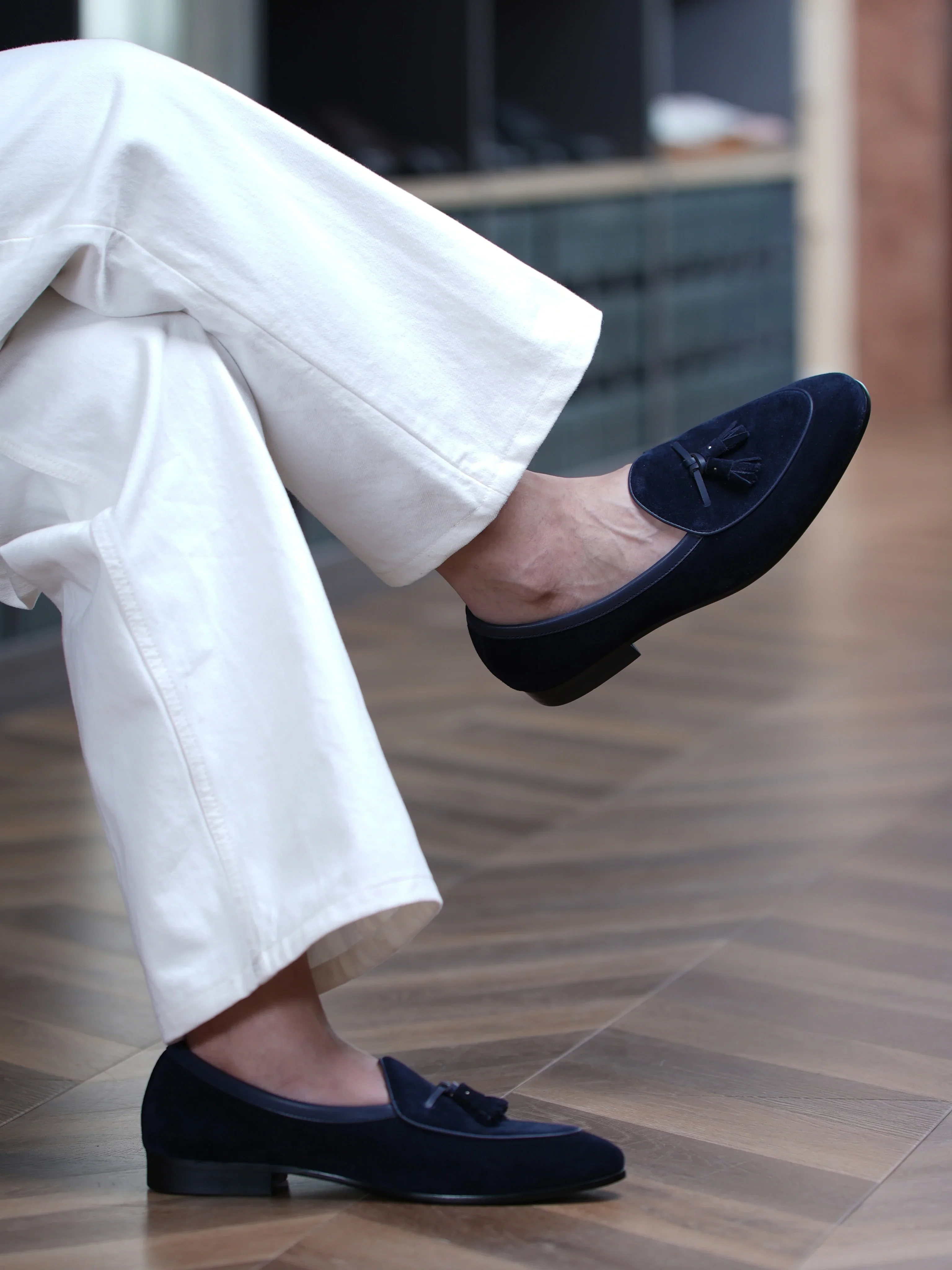 Suede Tassel Loafers - Image 3