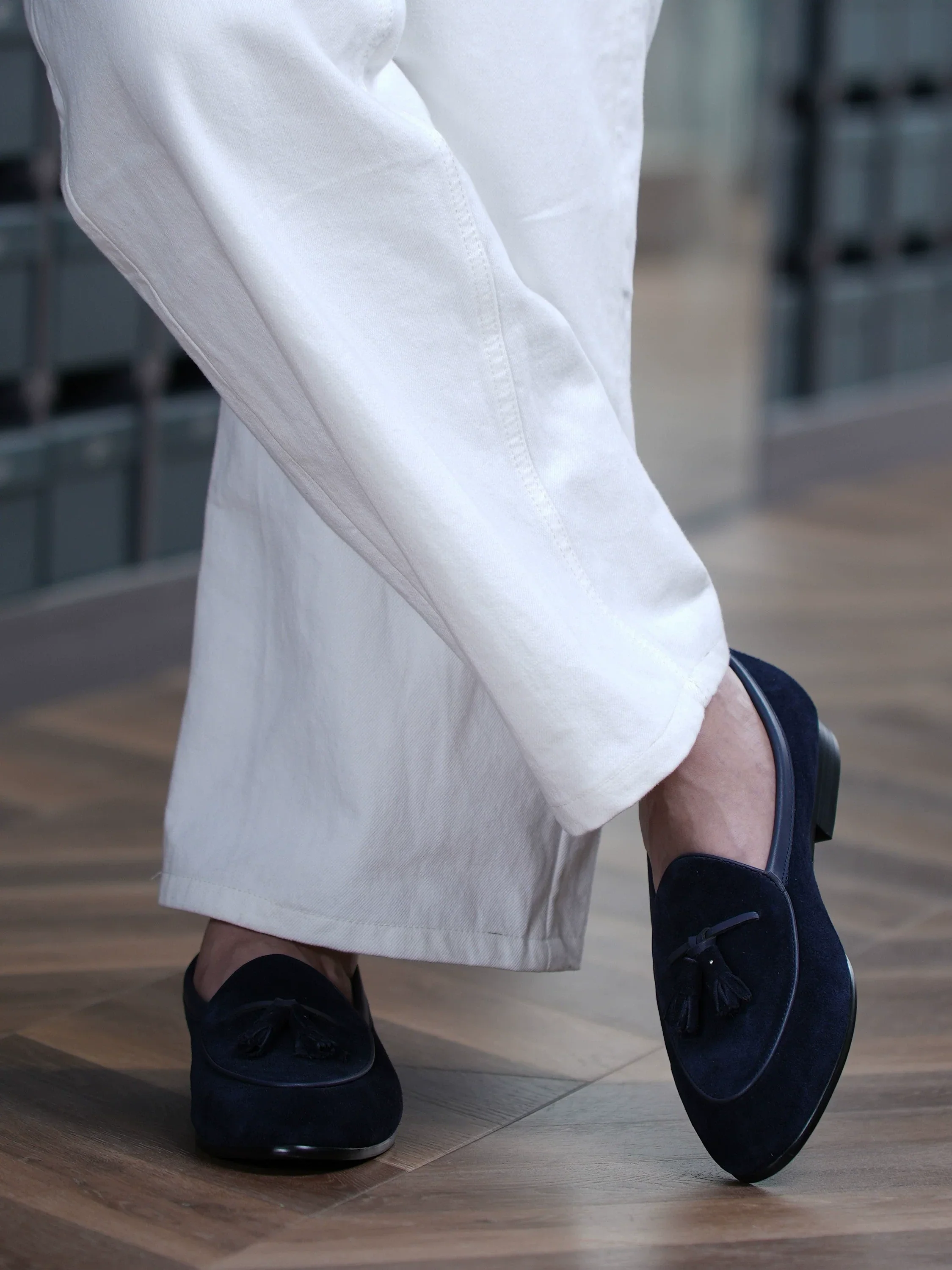 Suede Tassel Loafers - Image 4