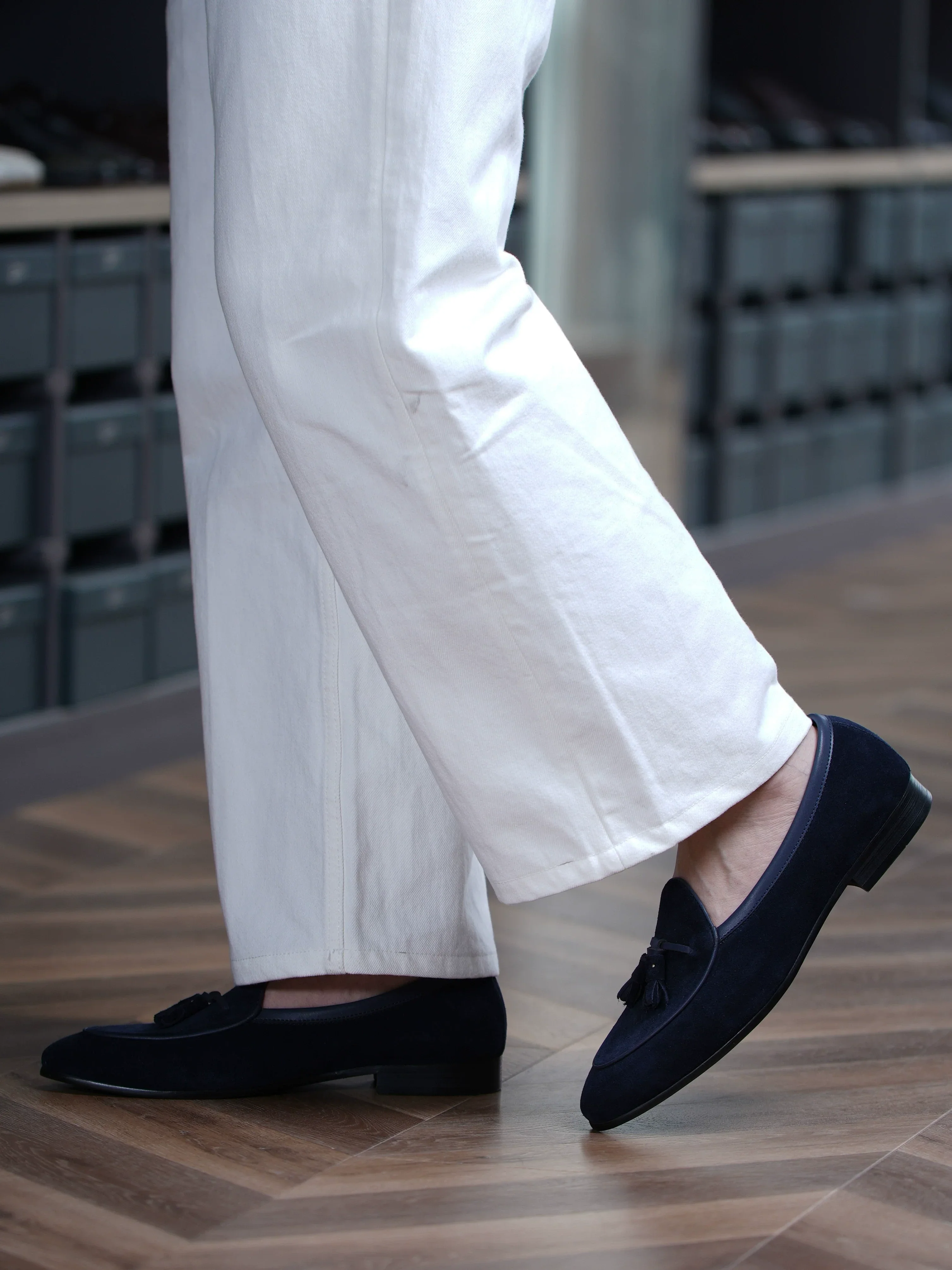 Suede Tassel Loafers - Image 5