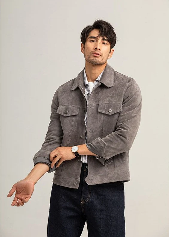 Suede Trucker Jacket