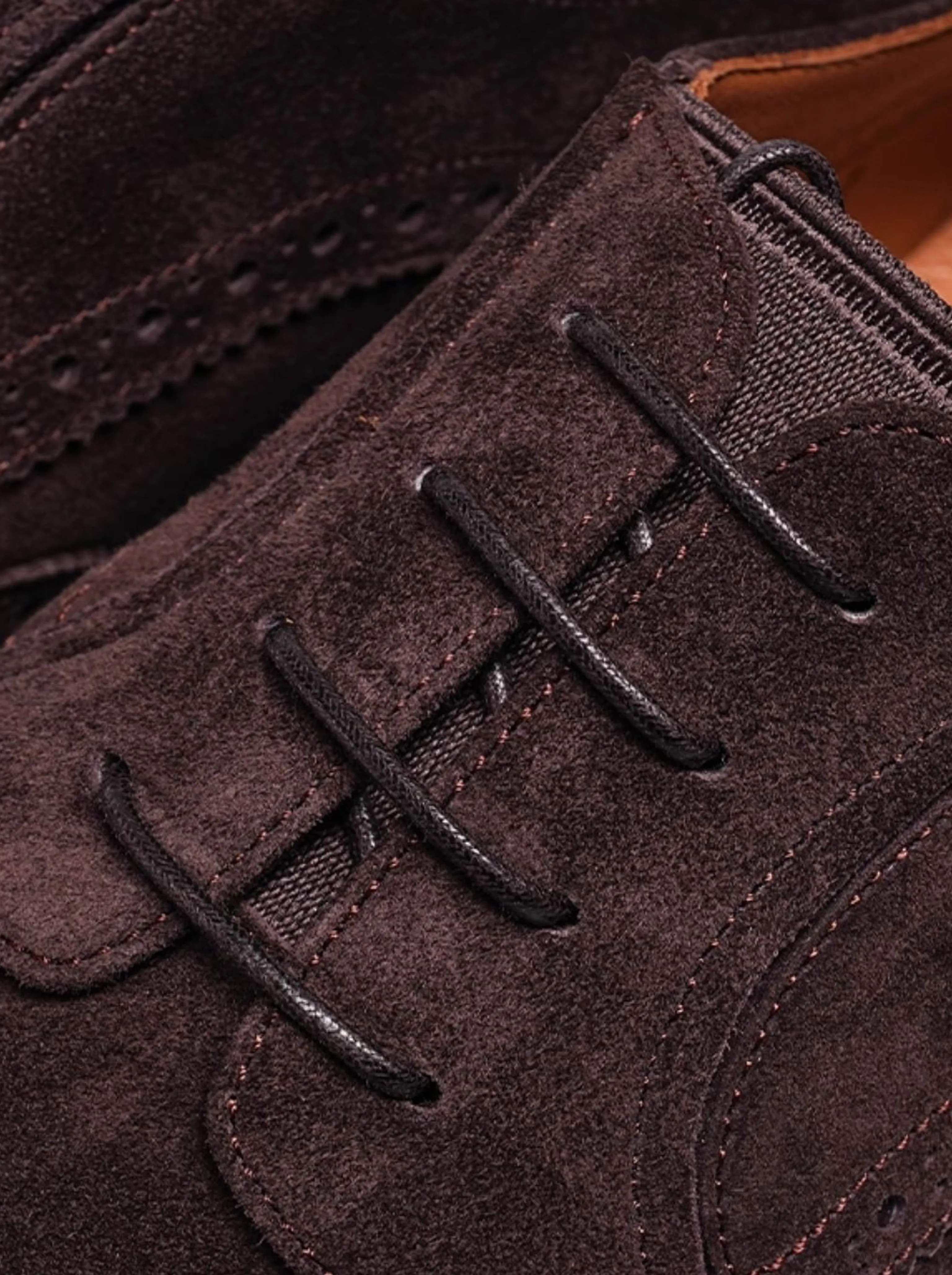 Suede Wingtip Brogue Derby Shoes - Image 5