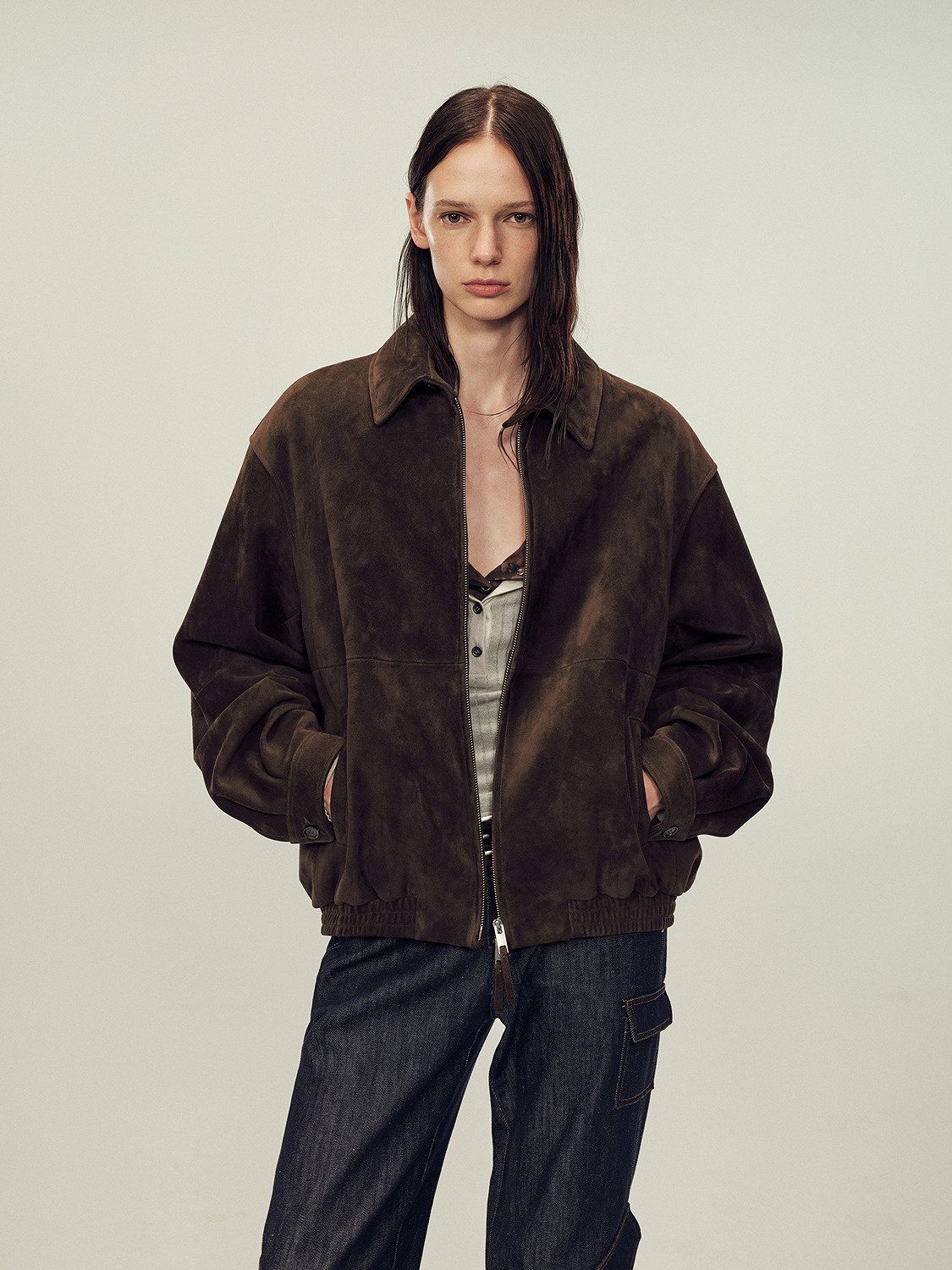 Suede Zip Jacket - Image 3