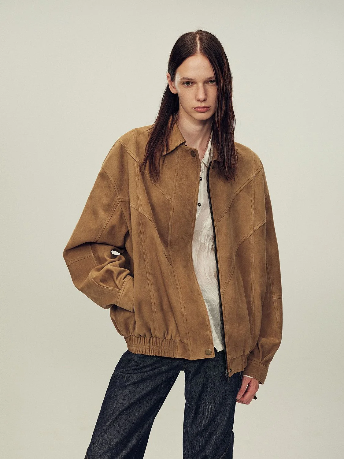 Suede Zip Jacket - Image 3