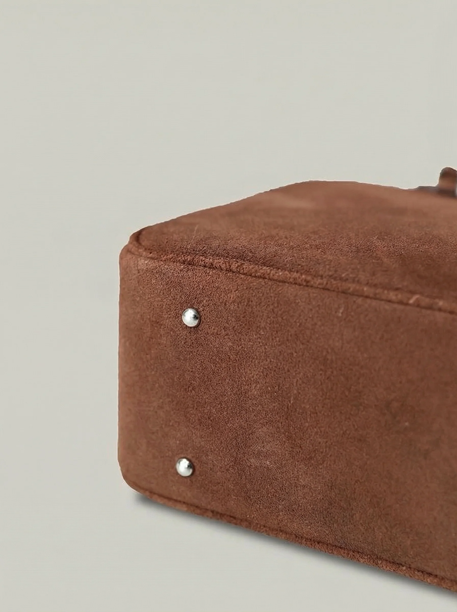 Suede Zip-Top Shoulder Bag - Image 2