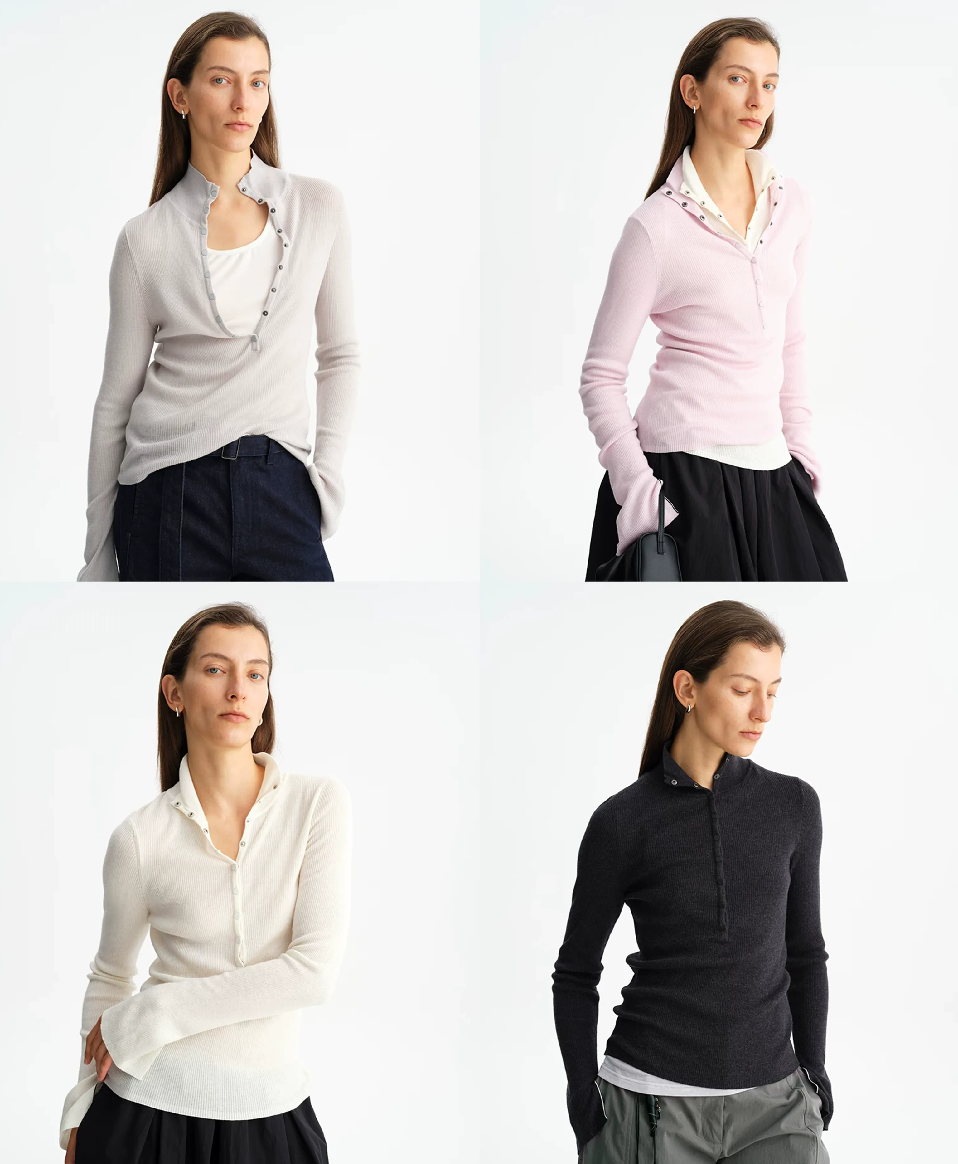 Superfine Merino Rib Henley Top - Image 2